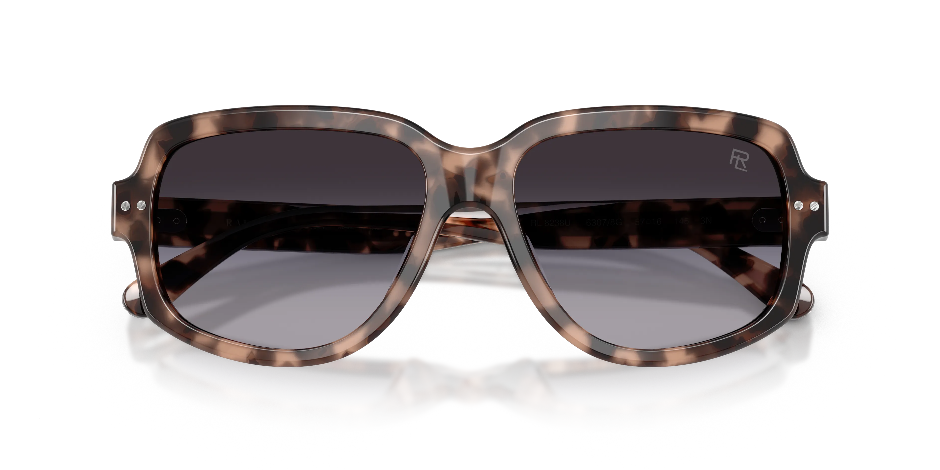 Ralph Lauren RL8238U 63078G Occhiali da sole Acetato Tartaruga Grigio Geometrica Normale Sfumato - immagine 2