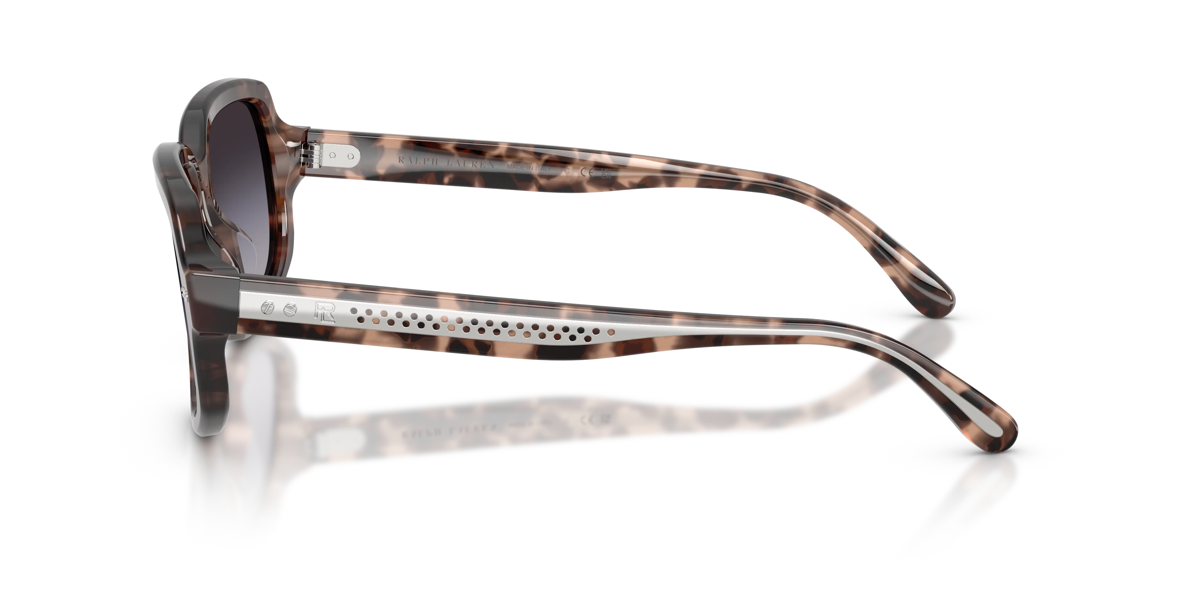 Ralph Lauren RL8238U 63078G Occhiali da sole Acetato Tartaruga Grigio Geometrica Normale Sfumato - immagine 4
