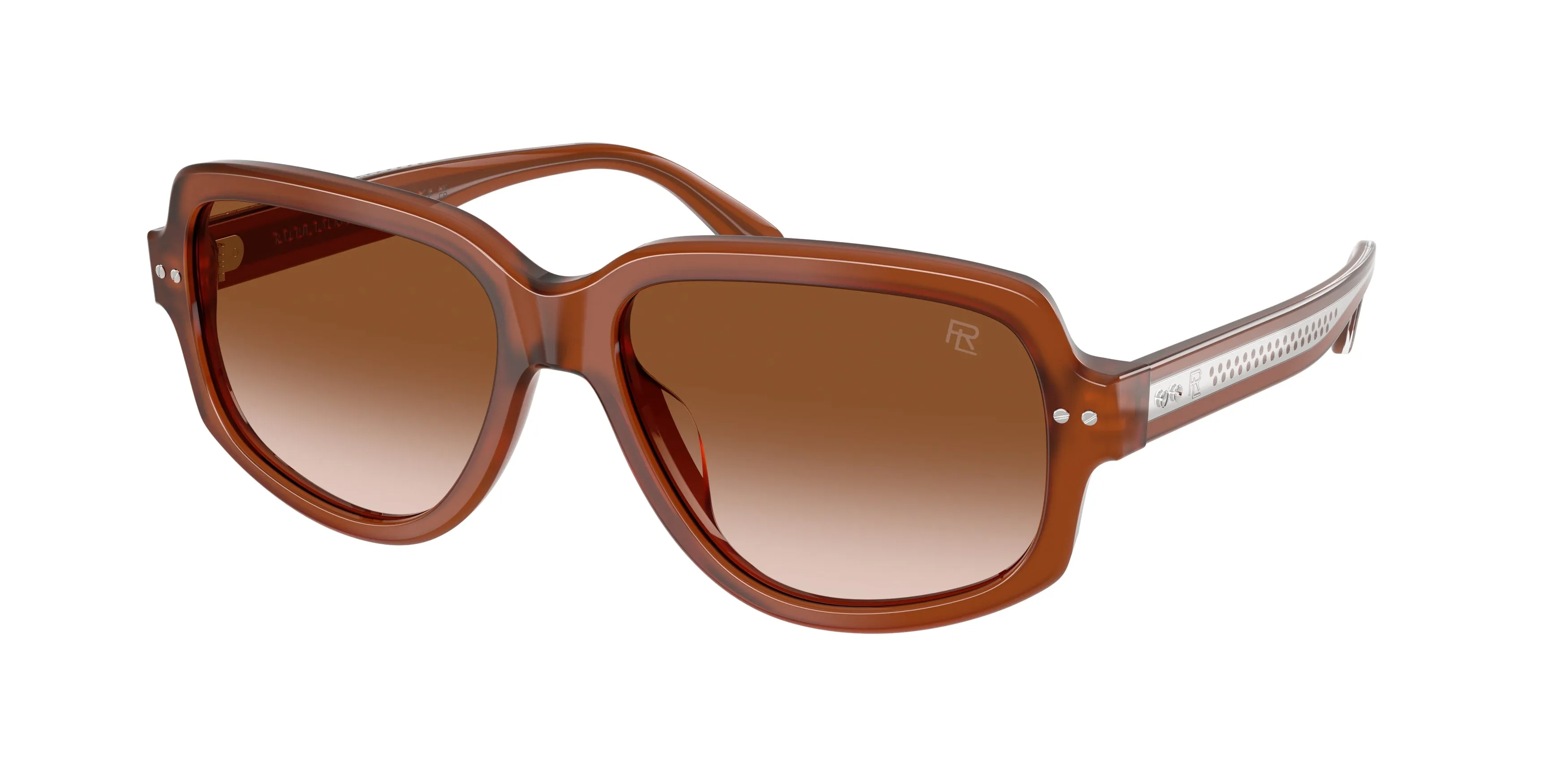 Ralph Lauren RL8238U 630613 Occhiali da sole Acetato Marrone Marrone Geometrica Normale Sfumato - immagine 1