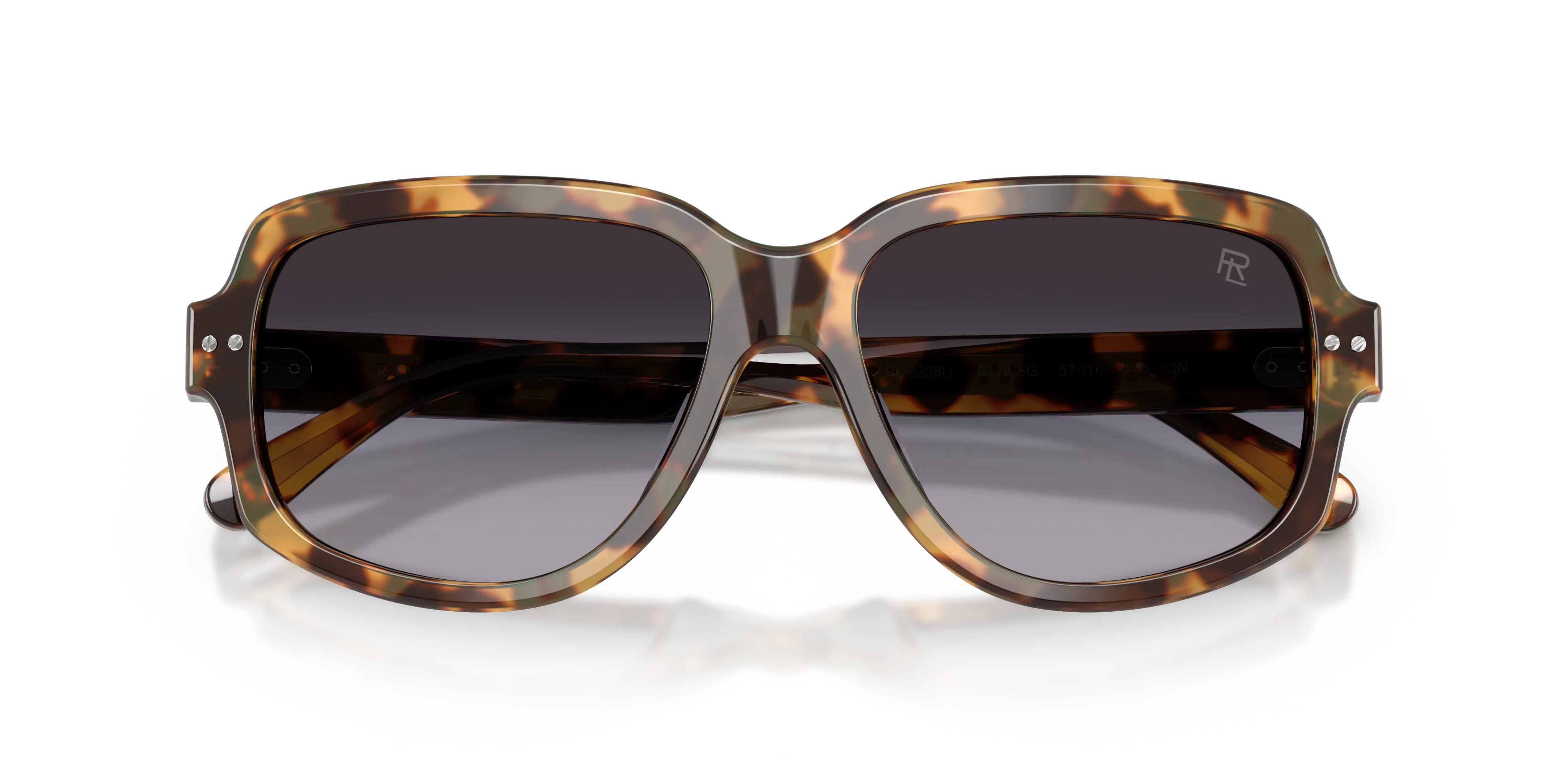 Ralph Lauren RL8238U 61788G Occhiali da sole Acetato Marrone Grigio Geometrica Normale Sfumato - immagine 2