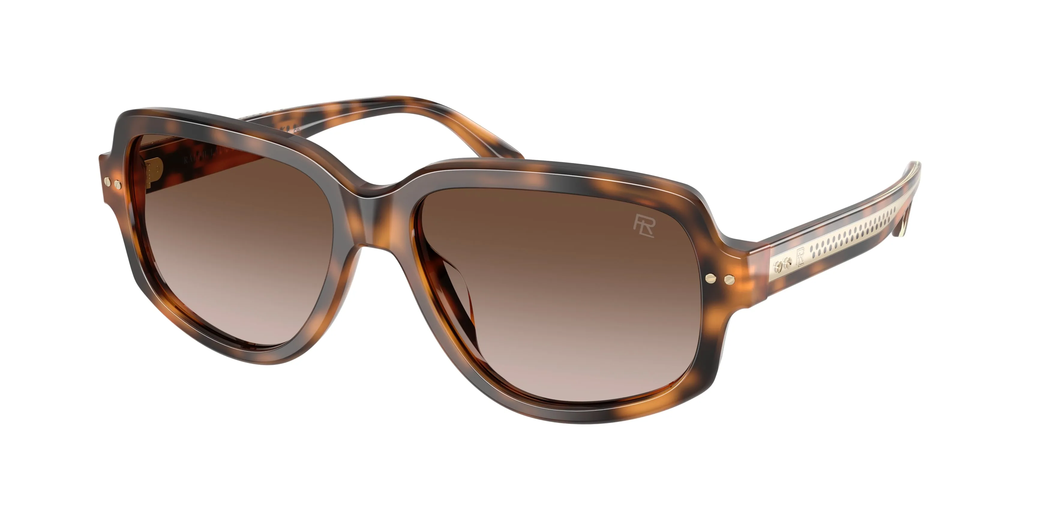 Ralph Lauren RL8238U 608913 Occhiali da sole Acetato Tartaruga Marrone Geometrica Normale Sfumato - immagine 1