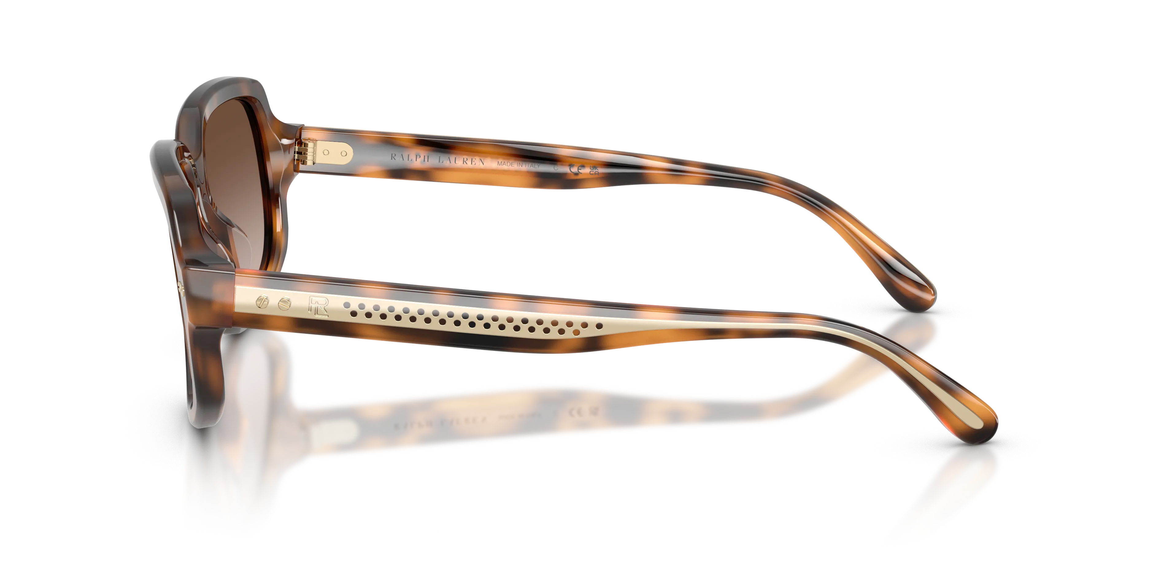 Ralph Lauren RL8238U 608913 Occhiali da sole Acetato Tartaruga Marrone Geometrica Normale Sfumato - immagine 4
