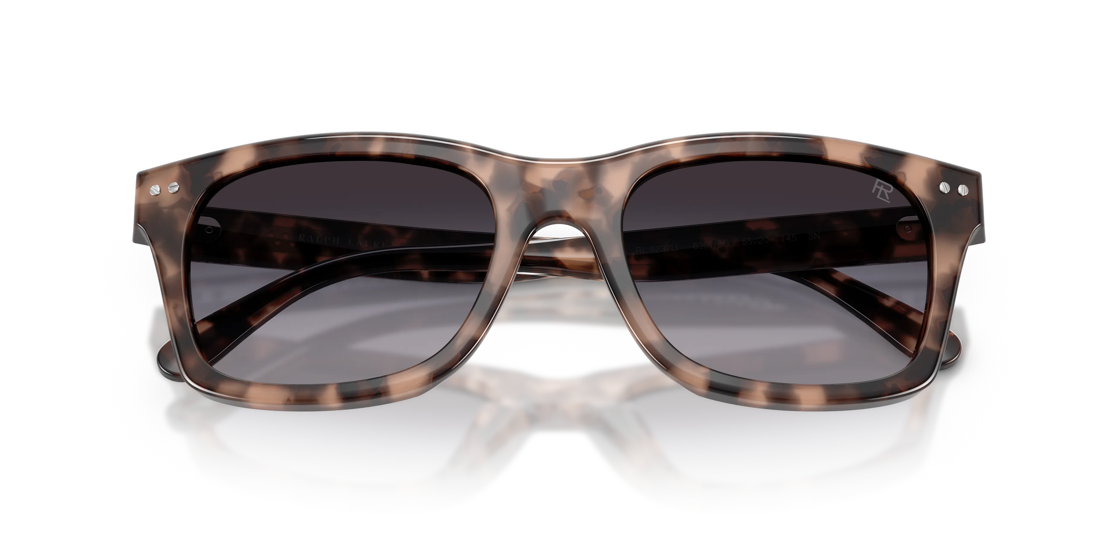 Ralph Lauren RL8237U 63078G Occhiali da sole Acetato Tartaruga Grigio Squadrata Normale Sfumato - immagine 2