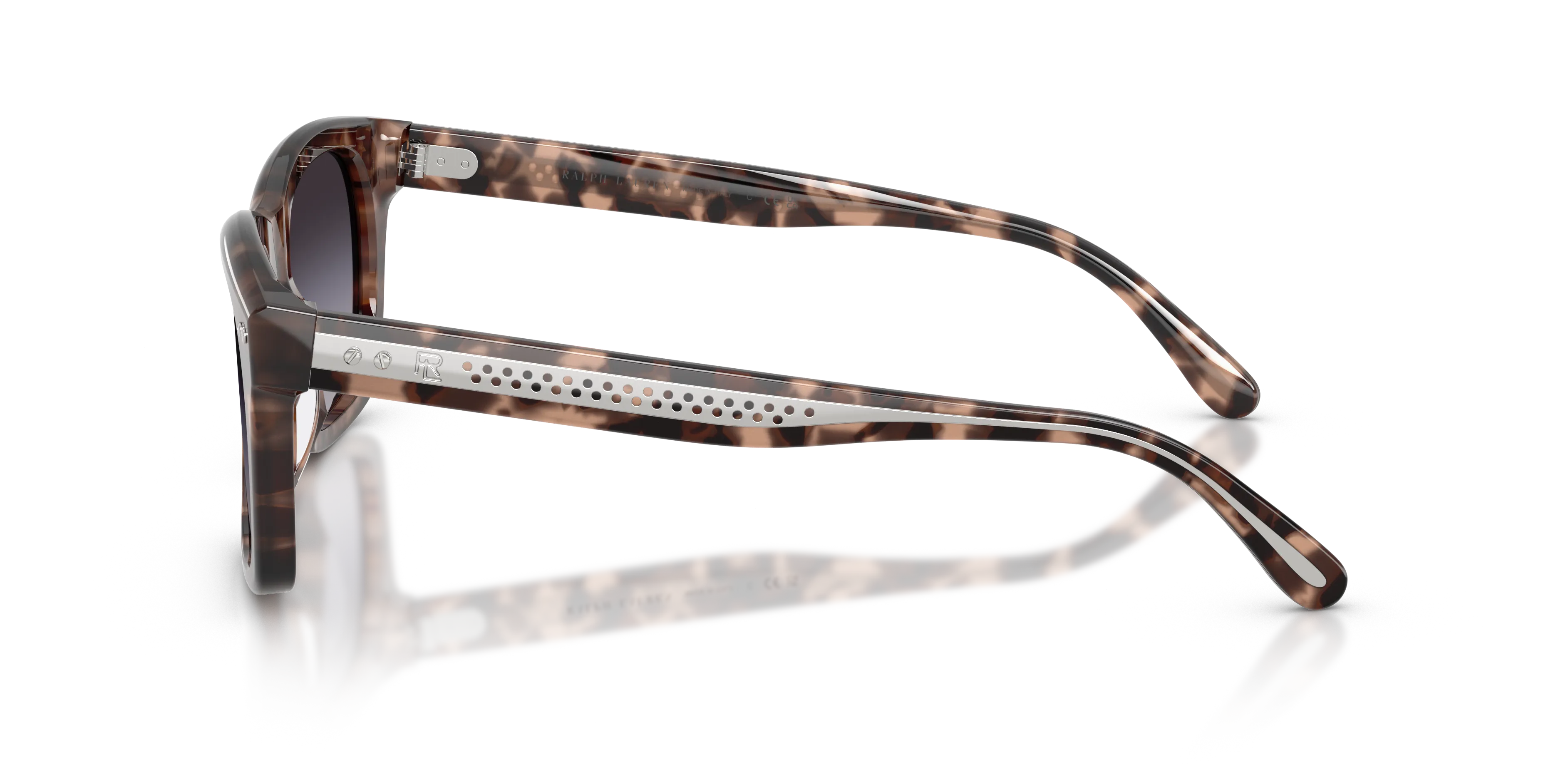 Ralph Lauren RL8237U 63078G Occhiali da sole Acetato Tartaruga Grigio Squadrata Normale Sfumato - immagine 4