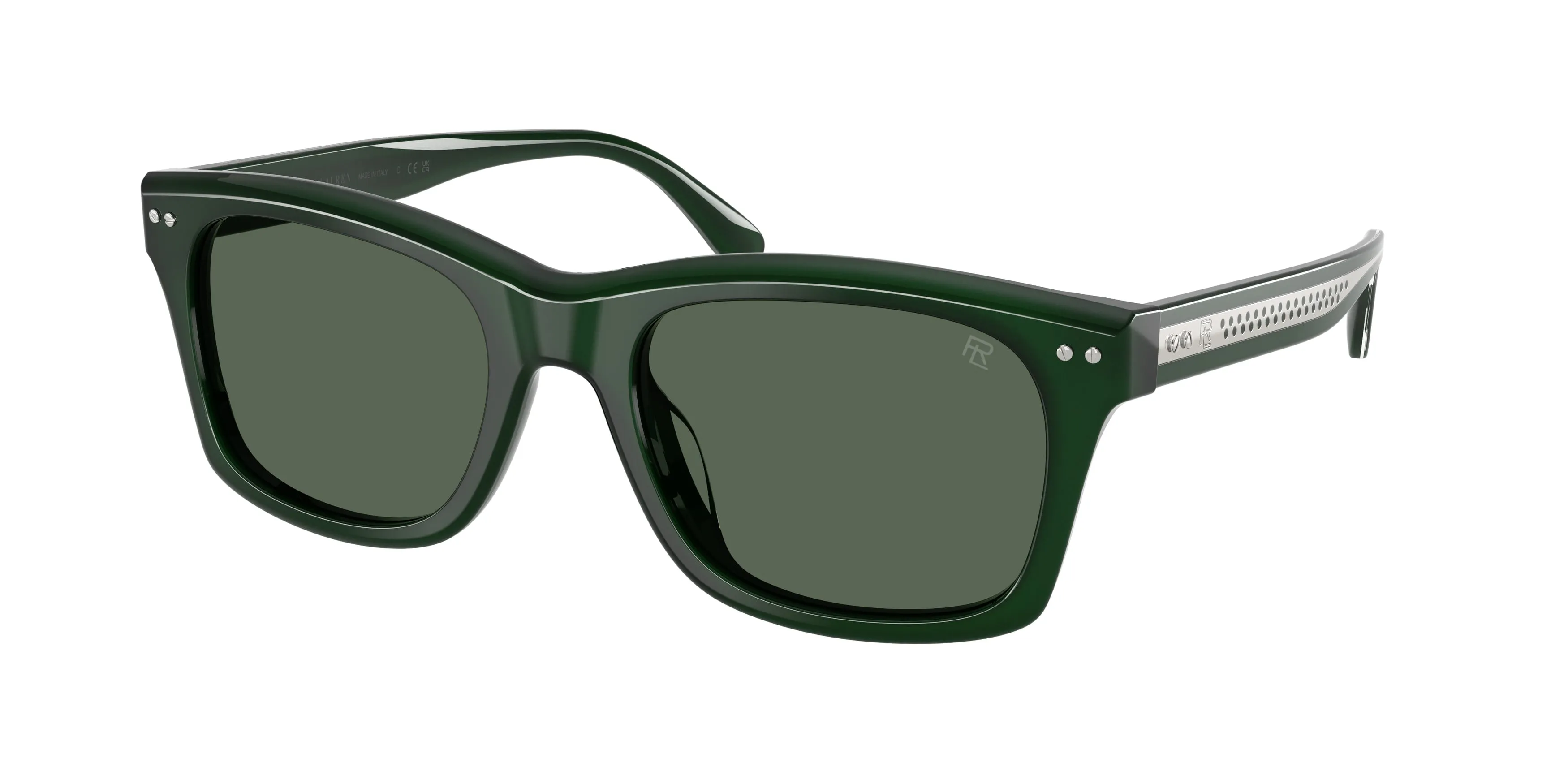Ralph Lauren RL8237U 630471 Occhiali da sole Acetato Verde Verde Squadrata Normale - immagine 1