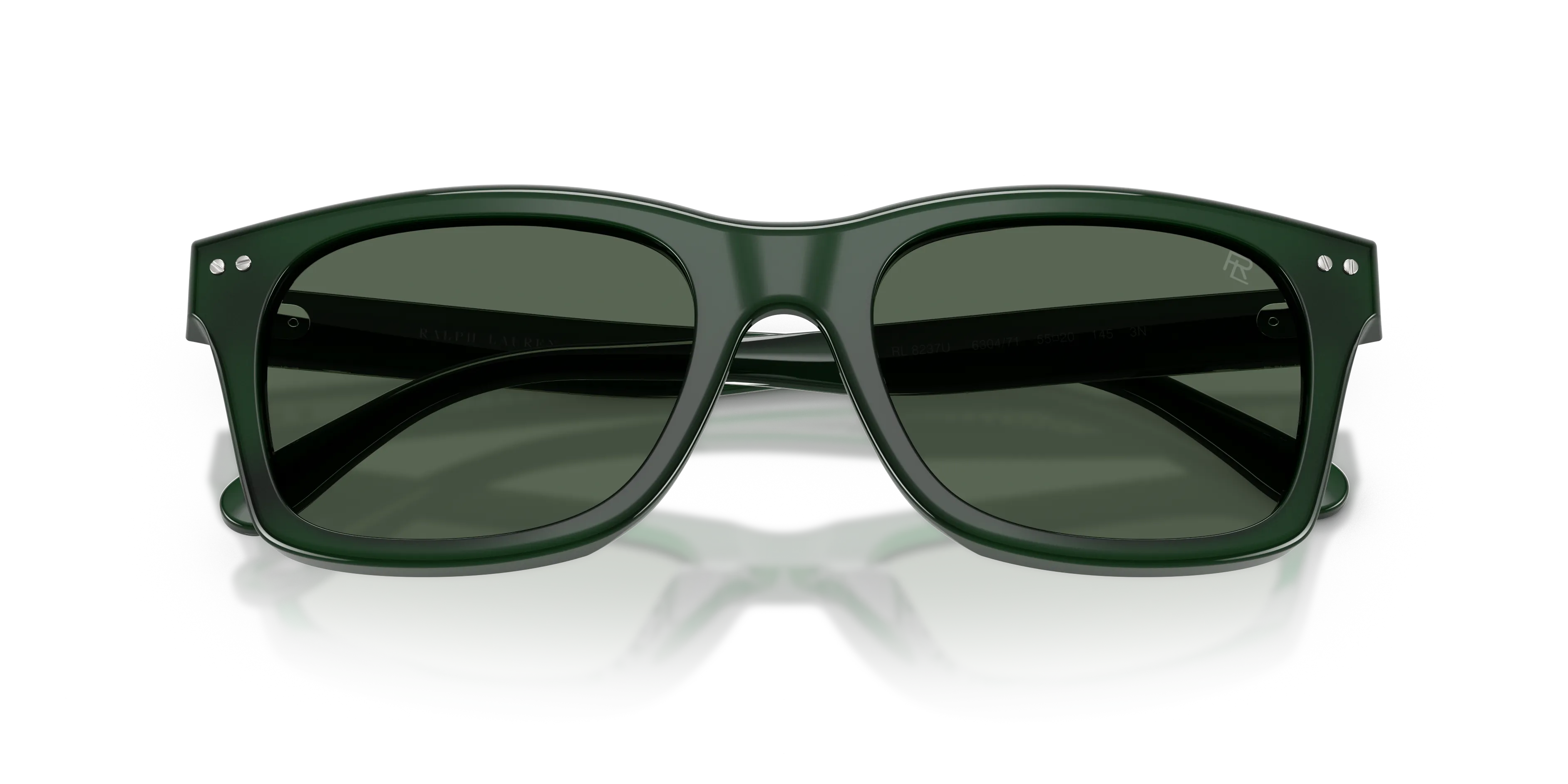 Ralph Lauren RL8237U 630471 Occhiali da sole Acetato Verde Verde Squadrata Normale - immagine 2