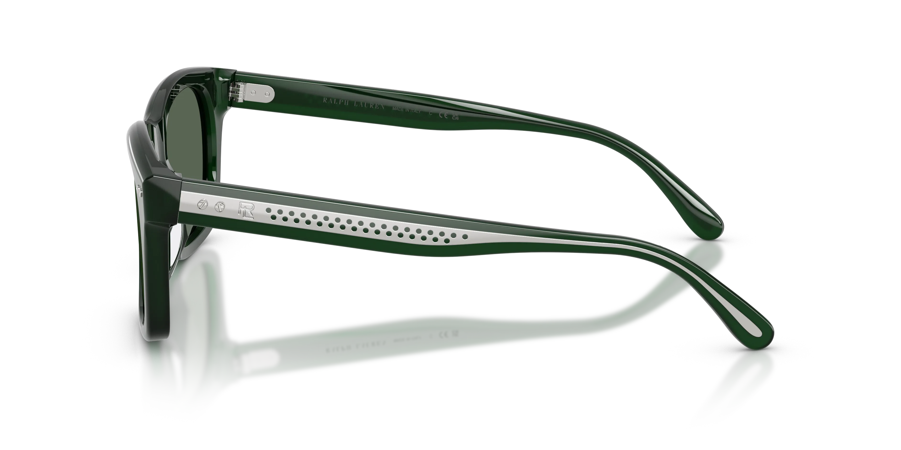 Ralph Lauren RL8237U 630471 Occhiali da sole Acetato Verde Verde Squadrata Normale - immagine 4