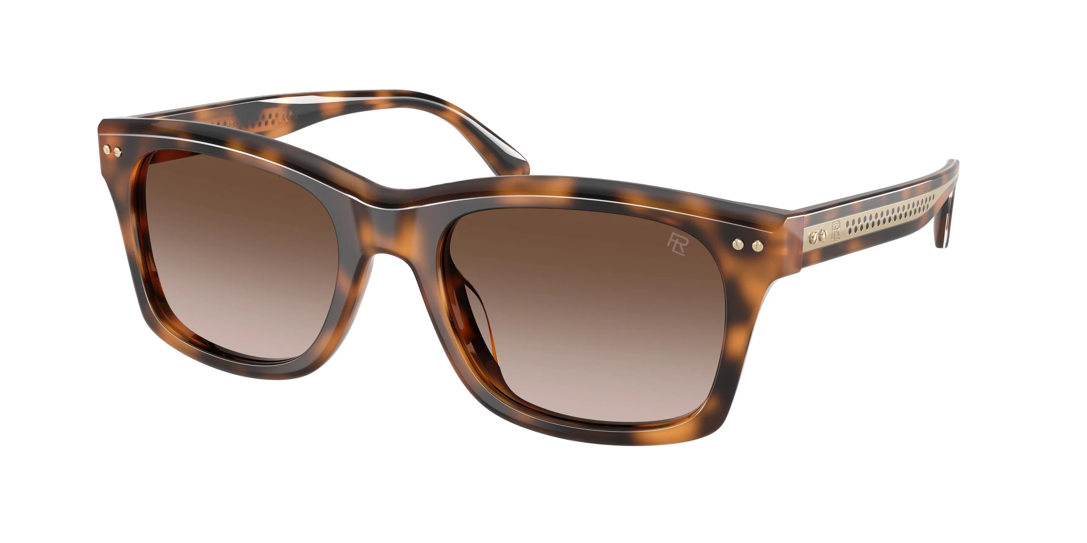 Ralph Lauren RL8237U 608913 Occhiali da sole Acetato Tartaruga Marrone Squadrata Normale Sfumato - immagine 1