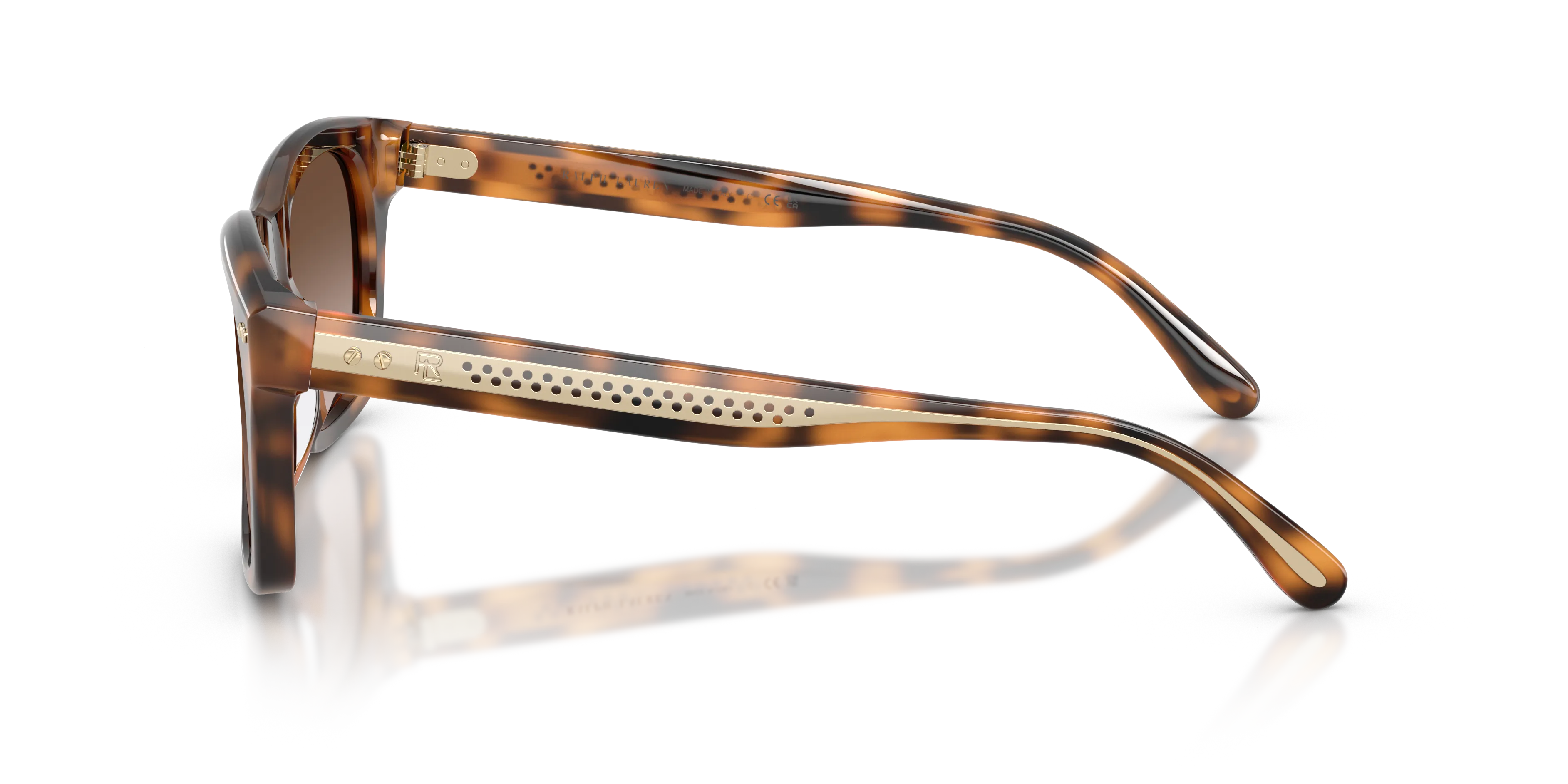 Ralph Lauren RL8237U 608913 Occhiali da sole Acetato Tartaruga Marrone Squadrata Normale Sfumato - immagine 4