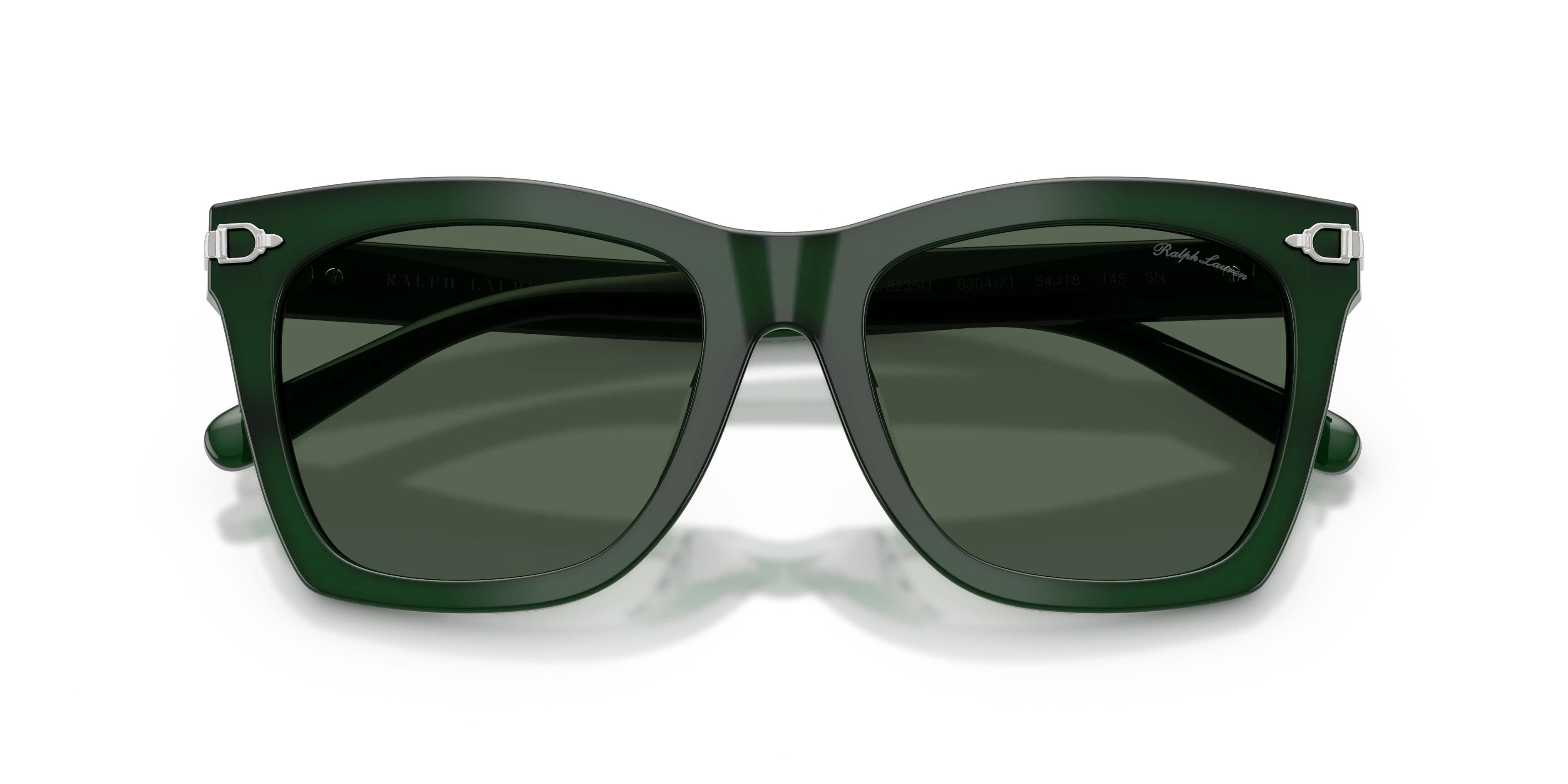 Ralph Lauren RL8235U 630471 Occhiali da sole Acetato Verde Verde Squadrata Normale - immagine 2