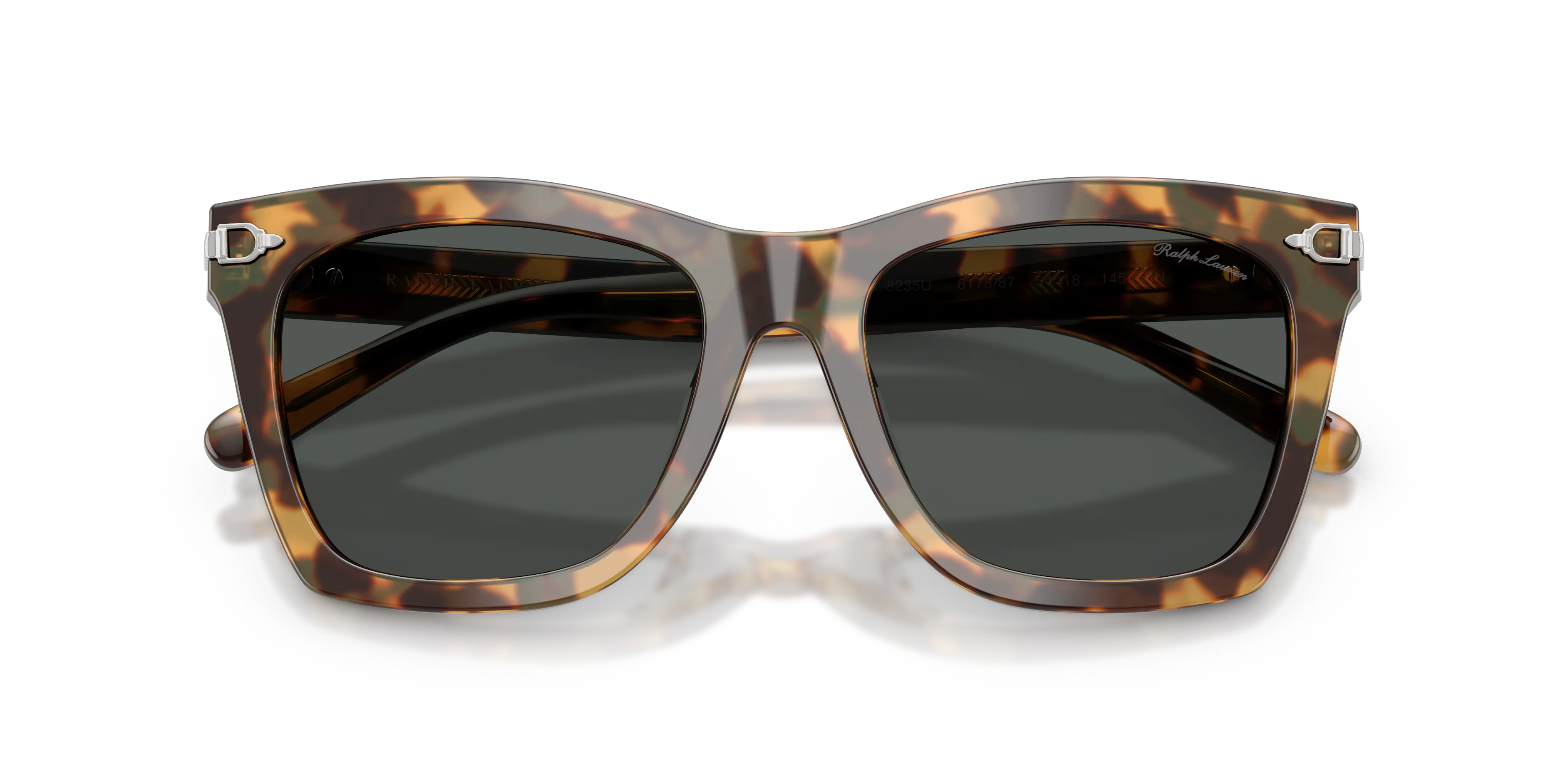 Ralph Lauren RL8235U 617887 Occhiali da sole Acetato Marrone Grigio Squadrata Normale - immagine 2