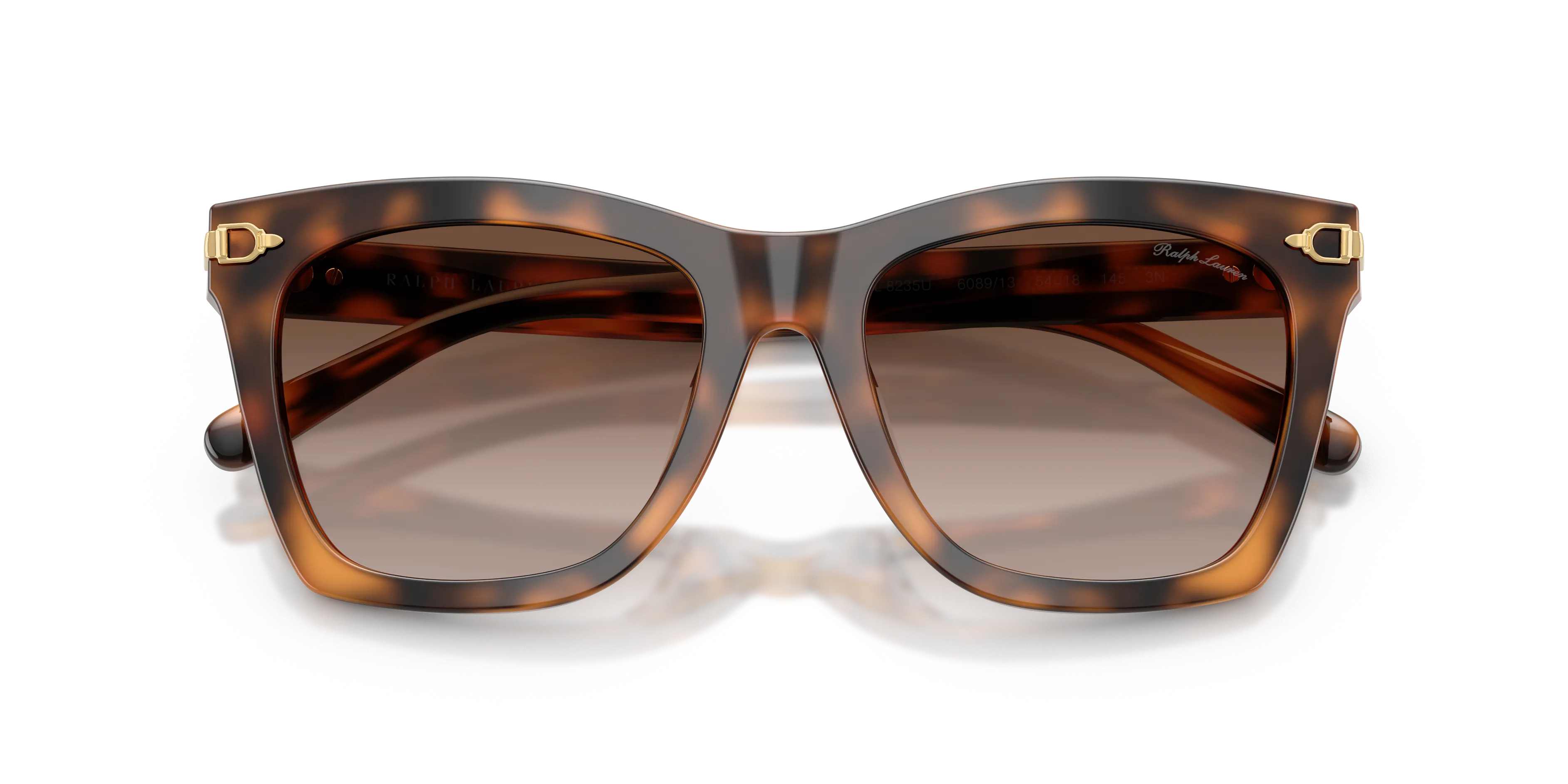 Ralph Lauren RL8235U 608913 Occhiali da sole Acetato Tartaruga Marrone Squadrata Normale Sfumato - immagine 2