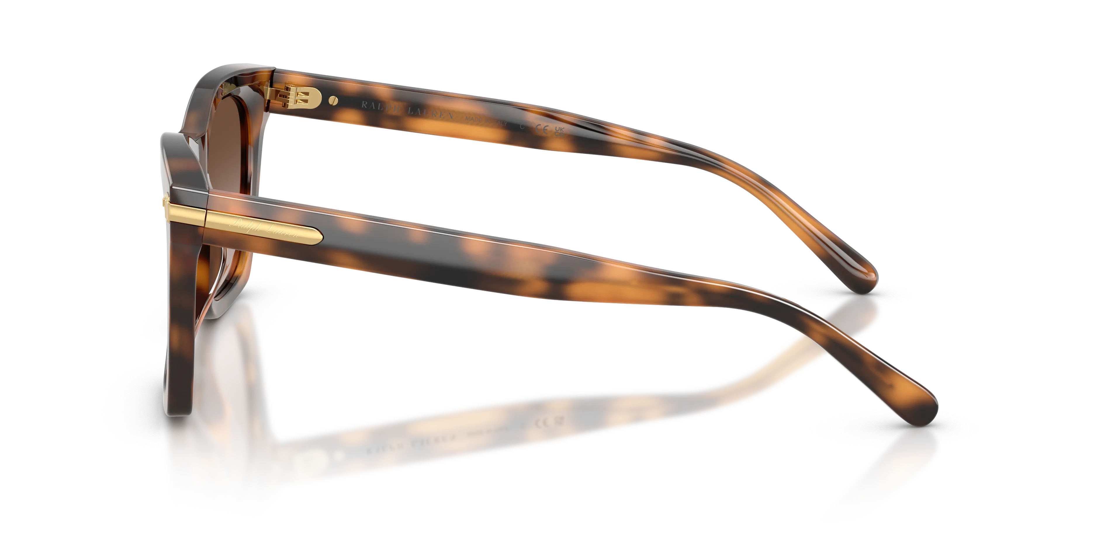 Ralph Lauren RL8235U 608913 Occhiali da sole Acetato Tartaruga Marrone Squadrata Normale Sfumato - immagine 4