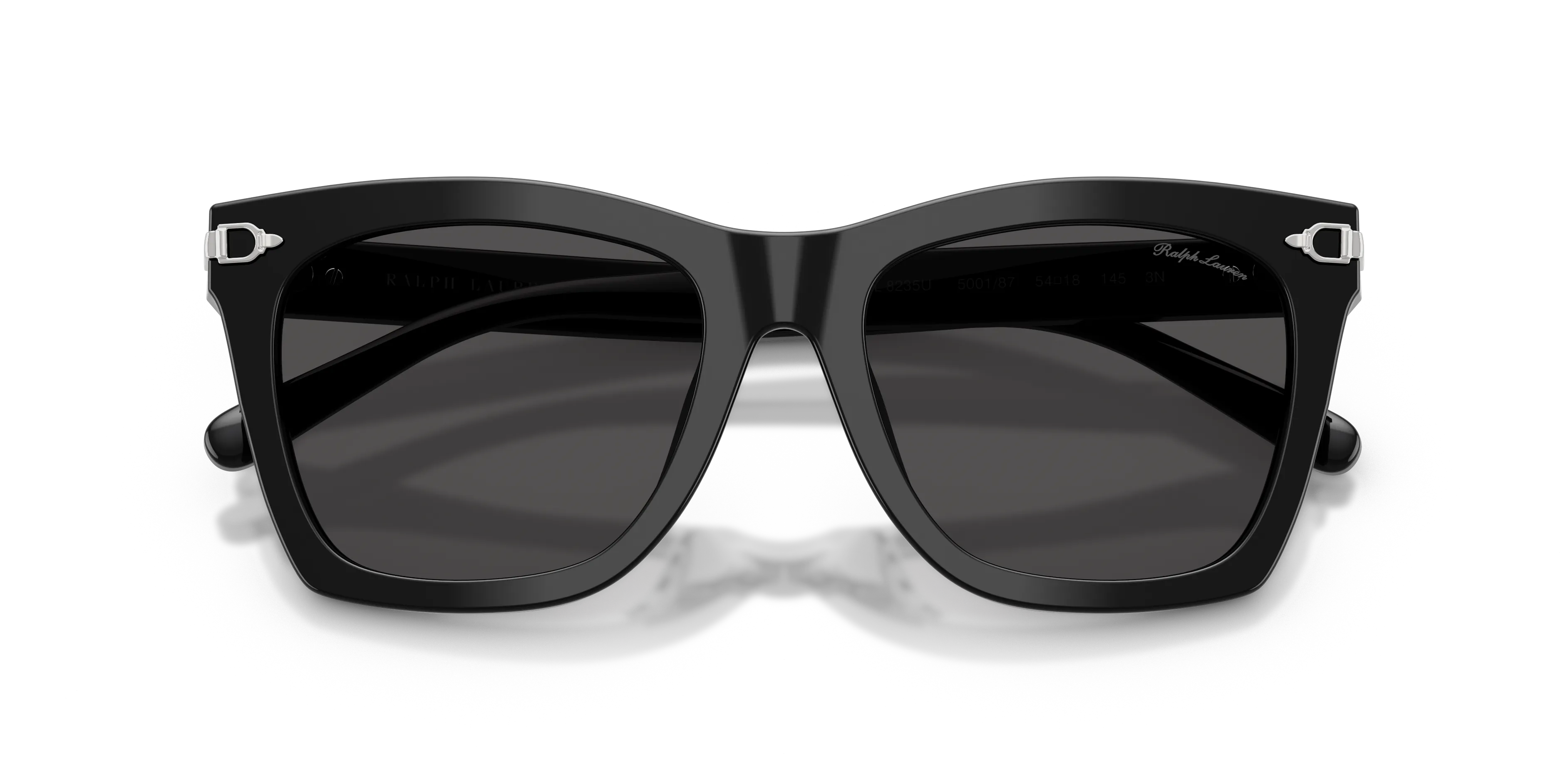 Ralph Lauren RL8235U 500187 Occhiali da sole Acetato Nero Grigio Squadrata Normale - immagine 2