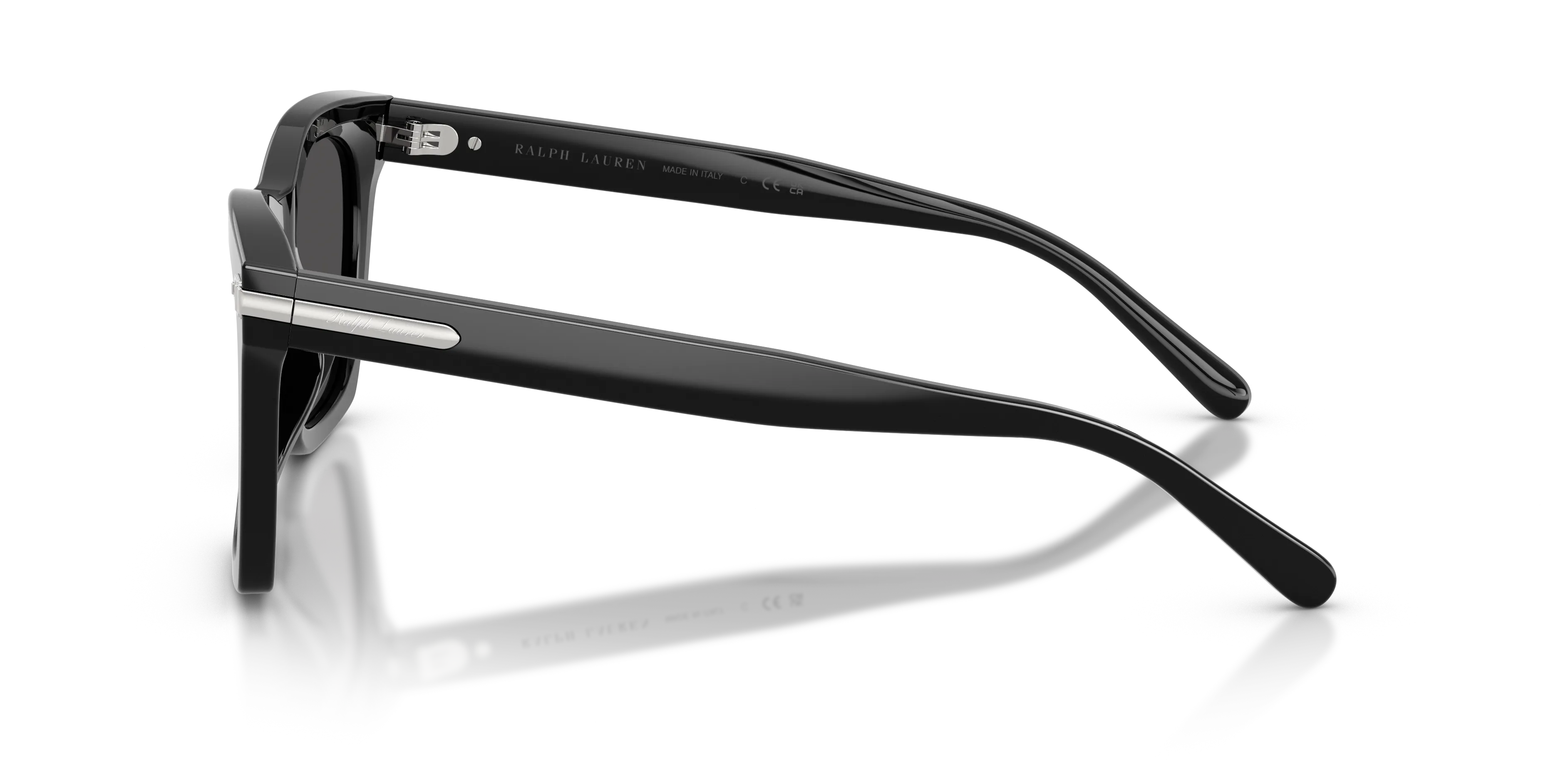 Ralph Lauren RL8235U 500187 Occhiali da sole Acetato Nero Grigio Squadrata Normale - immagine 4