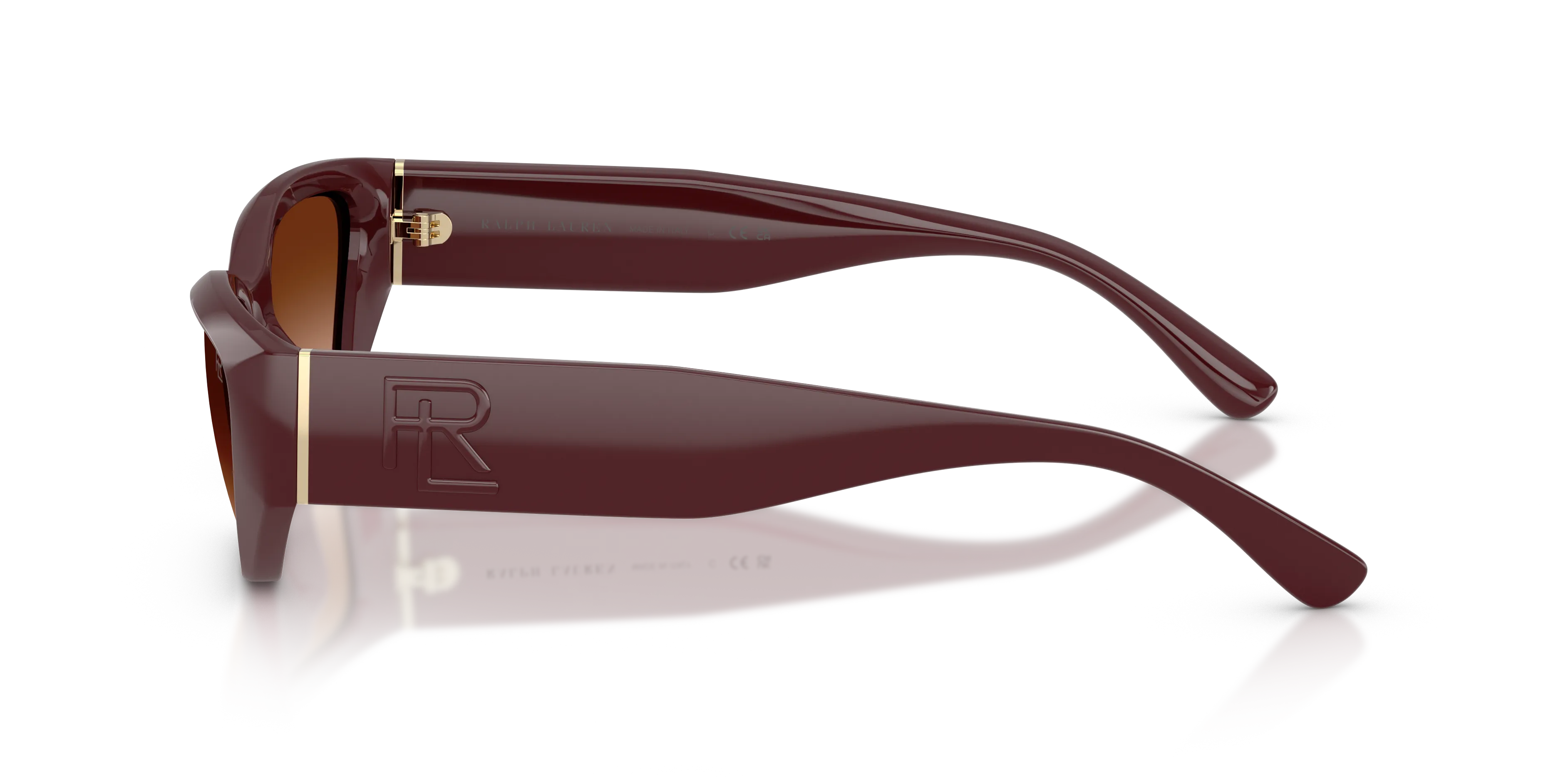Ralph Lauren RL8231U 551674 Occhiali da sole Iniettato Rosso Marrone Squadrata Normale Sfumato - immagine 4