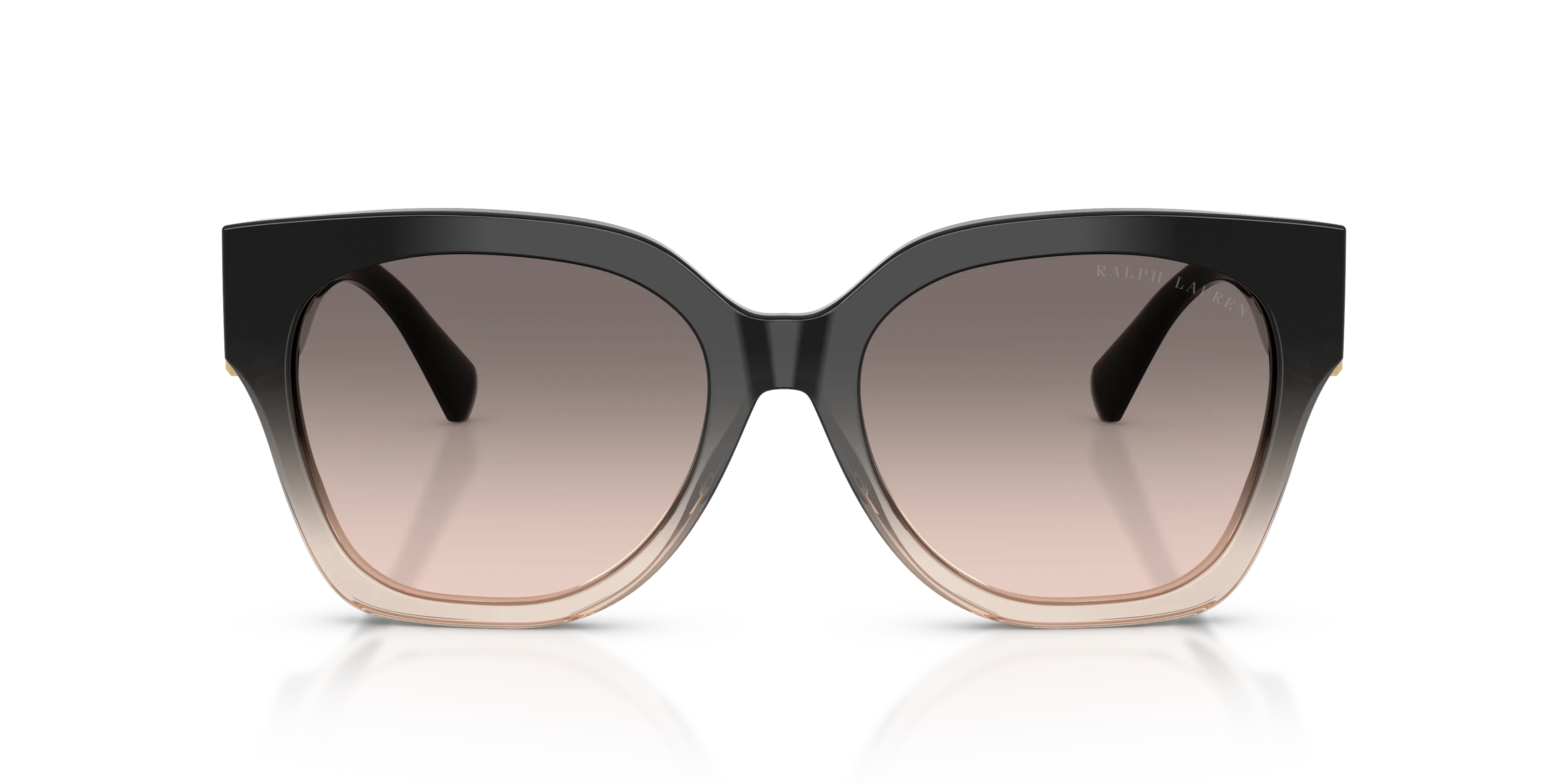 Ralph Lauren RL8221 THE OVERSZED RICKY 60223B Occhiali da sole Acetato Nero Rosa Farfalla Normale Sfumato - immagine 3