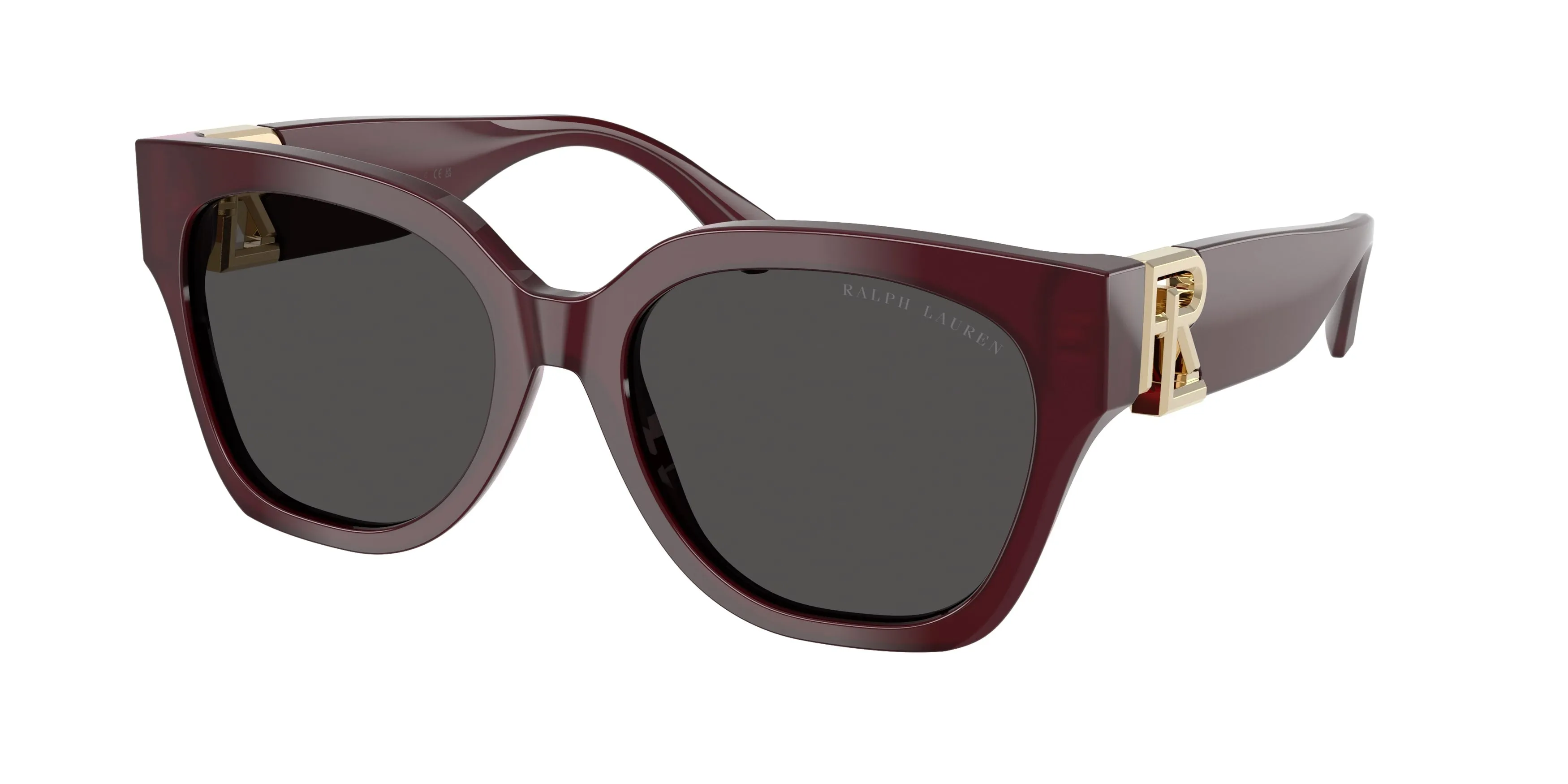 Ralph Lauren RL8221 THE OVERSZED RICKY 508387 Occhiali da sole Acetato Rosso Grigio Farfalla Normale - immagine 1