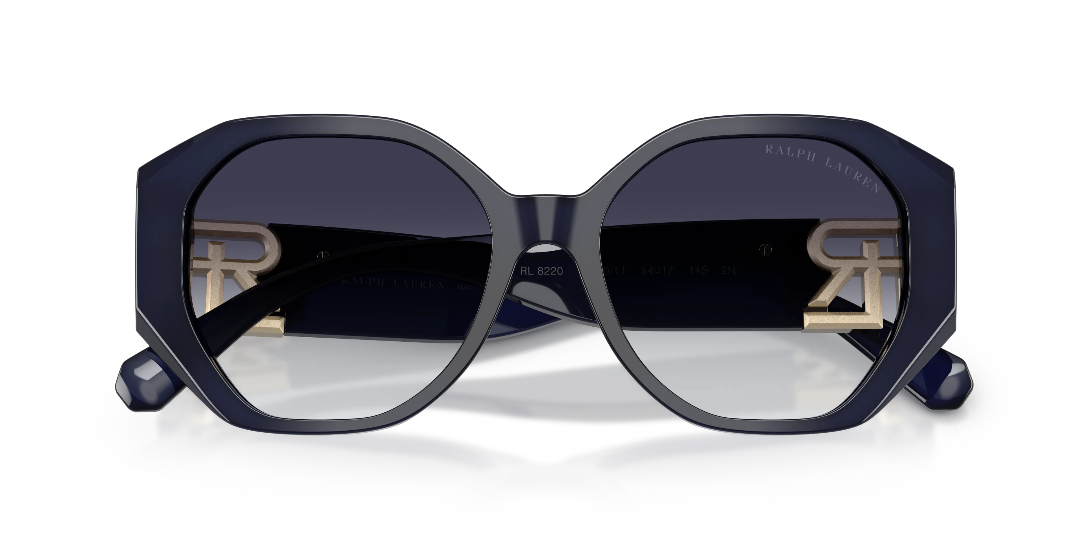 Ralph Lauren RL8220 THE JULIETTE 631011 Occhiali da sole Acetato Blu Grigio Farfalla Normale Sfumato - immagine 2