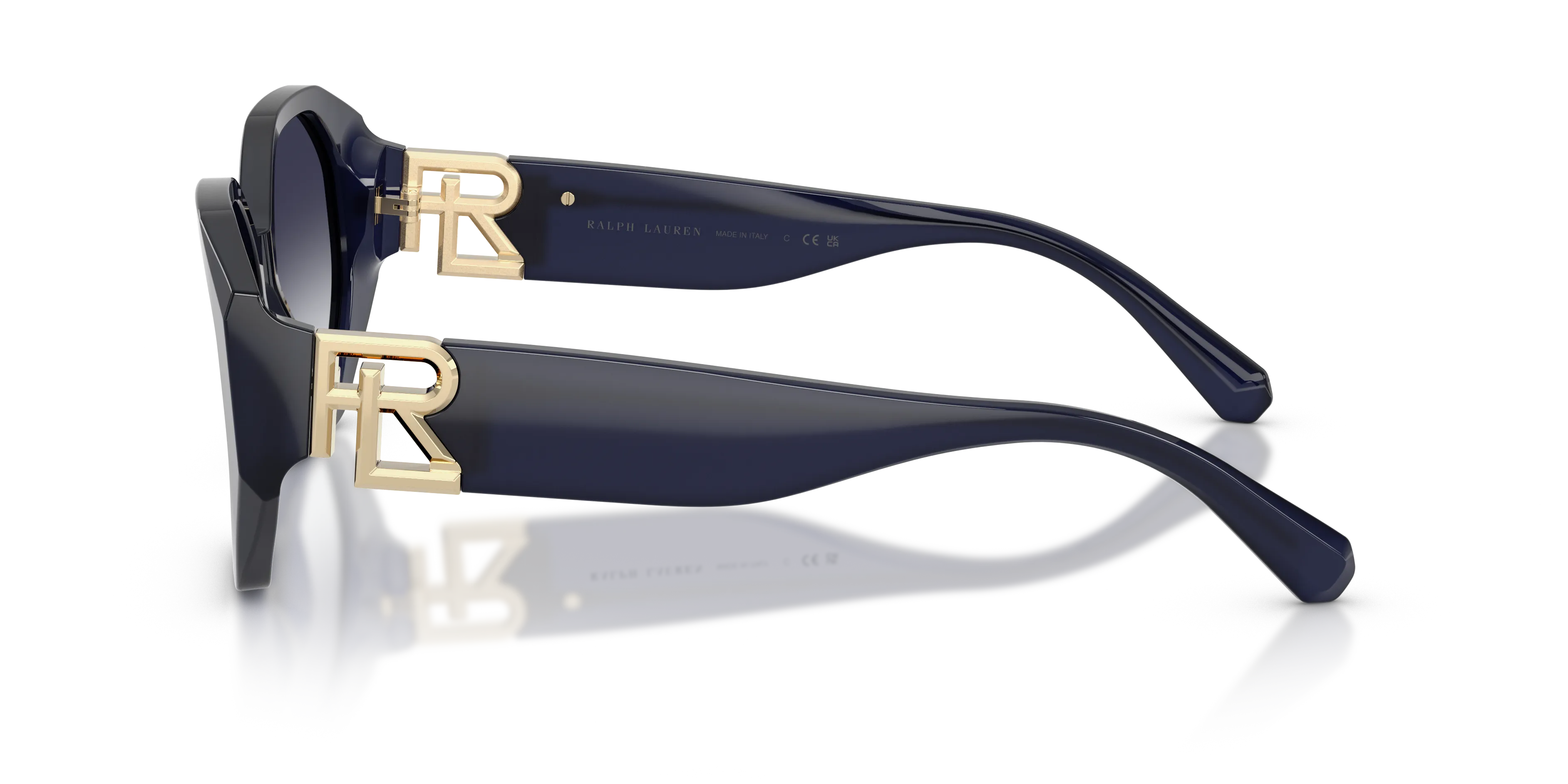 Ralph Lauren RL8220 THE JULIETTE 631011 Occhiali da sole Acetato Blu Grigio Farfalla Normale Sfumato - immagine 4