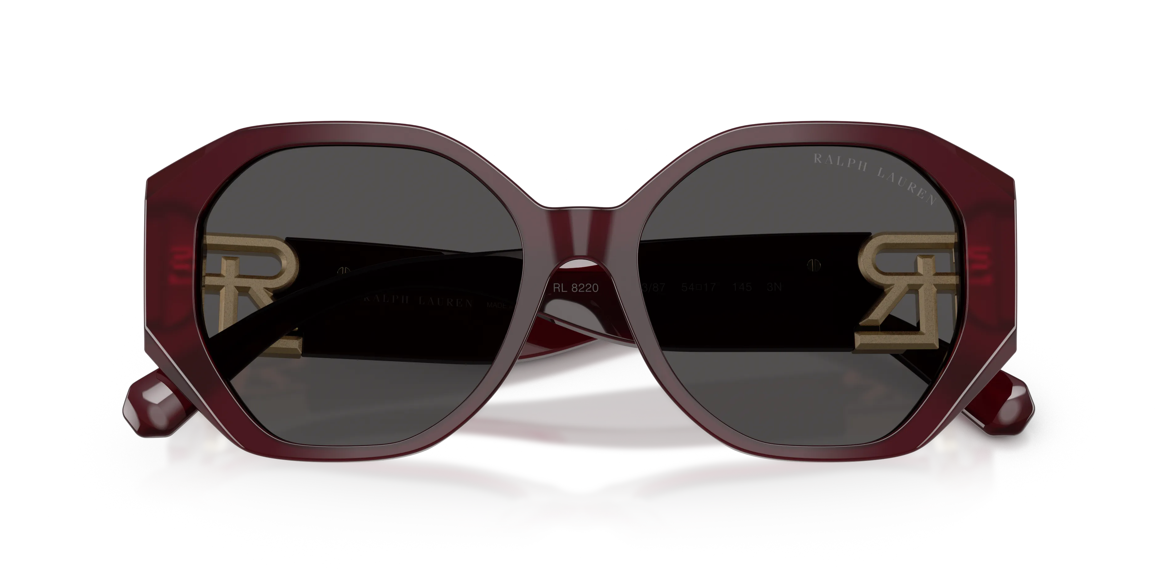 Ralph Lauren RL8220 THE JULIETTE 508387 Occhiali da sole Acetato Rosso Grigio Farfalla Normale - immagine 2