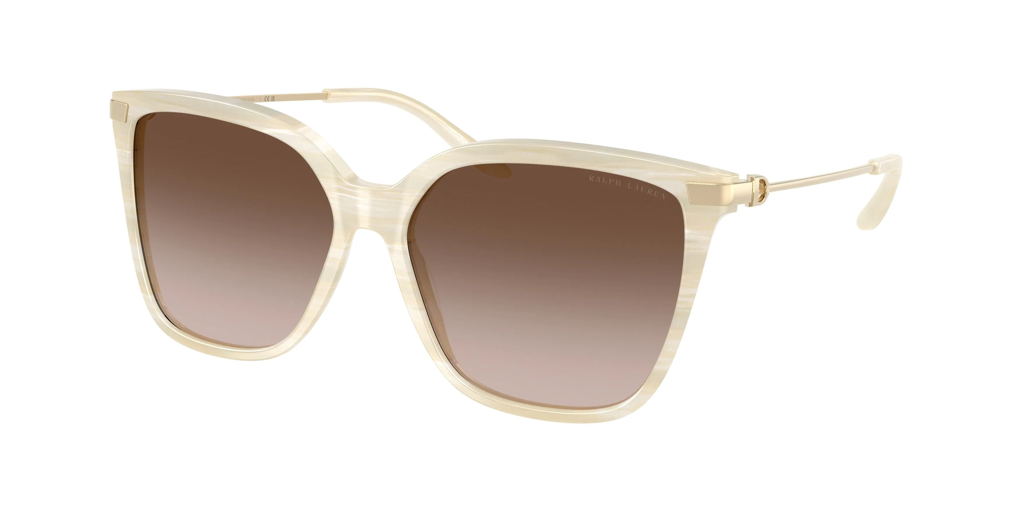 Ralph Lauren RL8209 THE JACQUIE 610713 Occhiali da sole Acetato Beige Marrone Geometrica Normale Sfumato - immagine 1