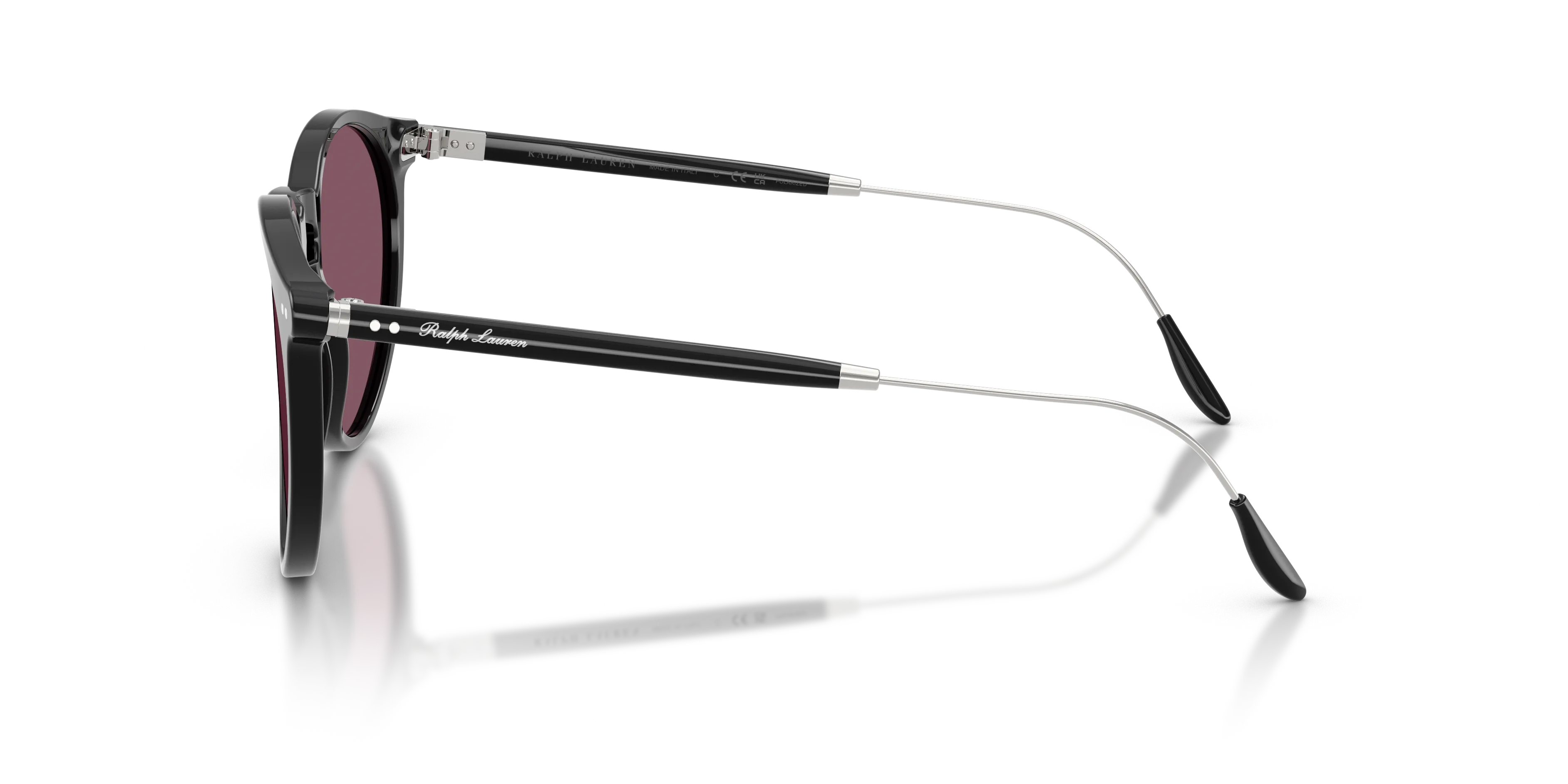 Ralph Lauren RL8181P 50011A Occhiali da sole Acetato Nero Viola Pantos Polarizzata - immagine 4