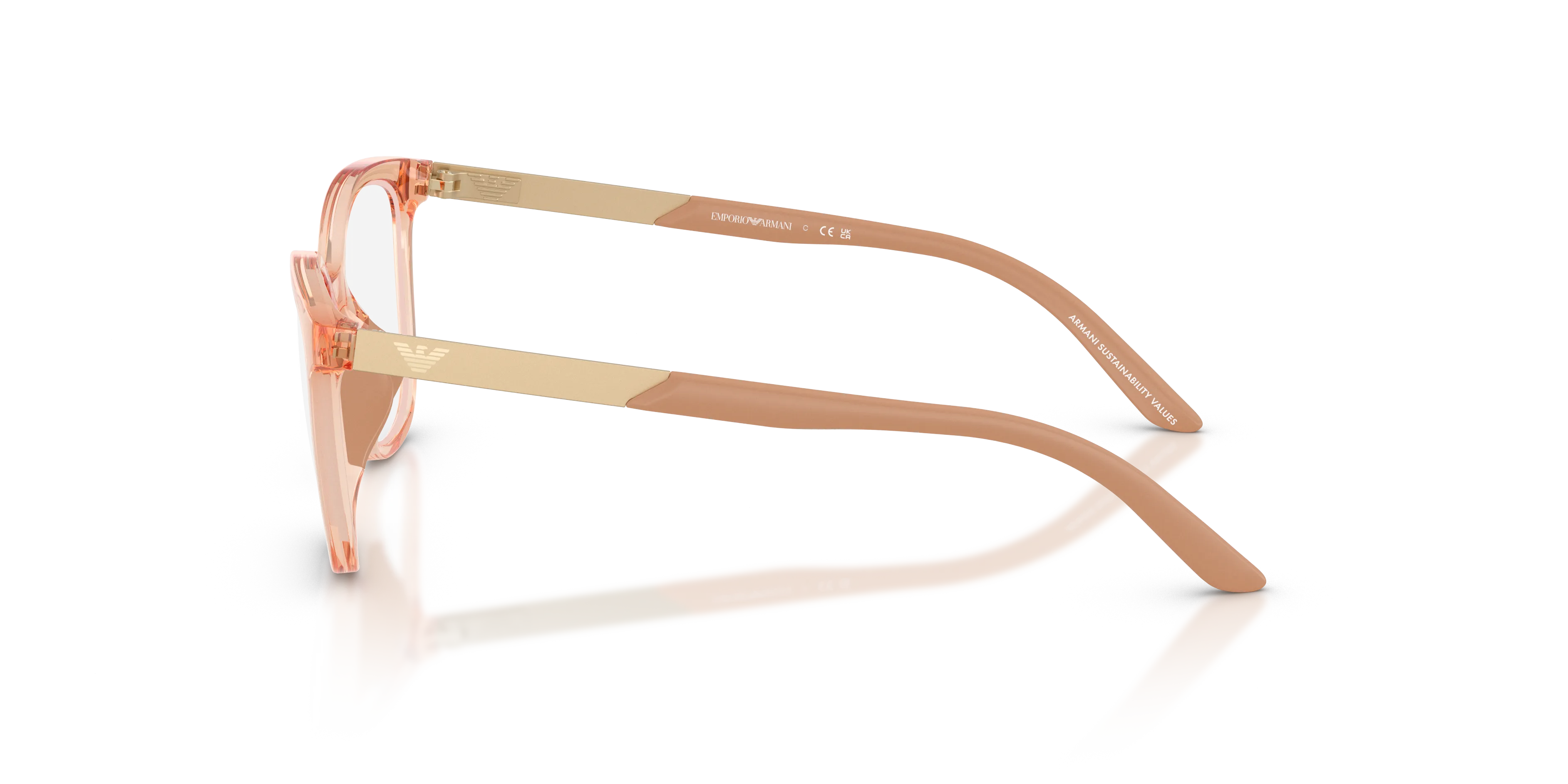 Emporio Armani EK3011U 6347 Montature da vista Iniettato Beige Farfalla Normale - immagine 4