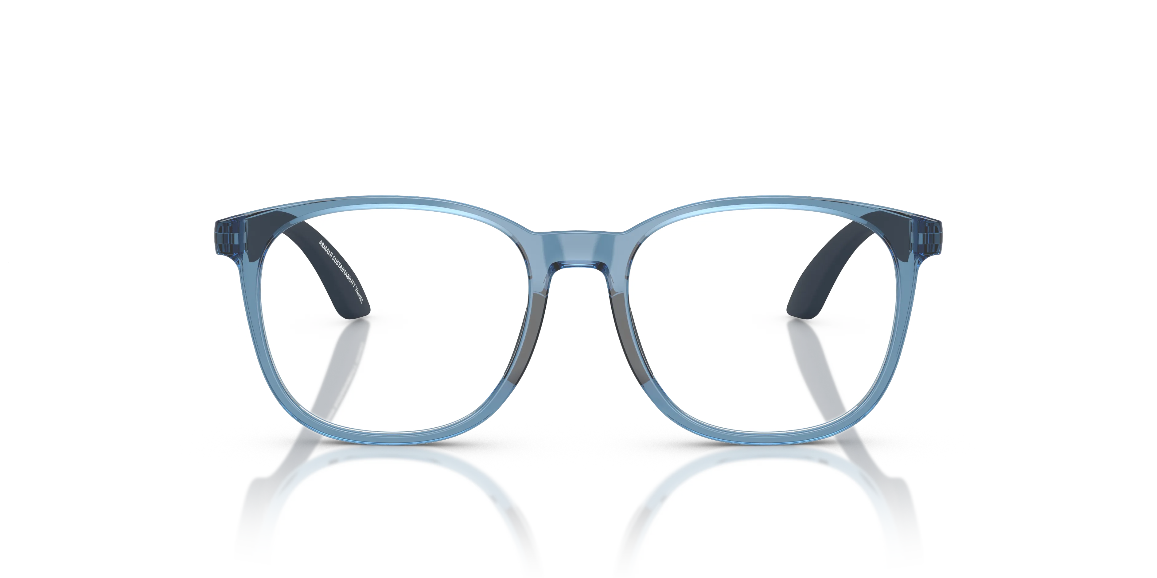 Emporio Armani EK3004 6210 Montature da vista Iniettato Blu Pantos Normale - immagine 3