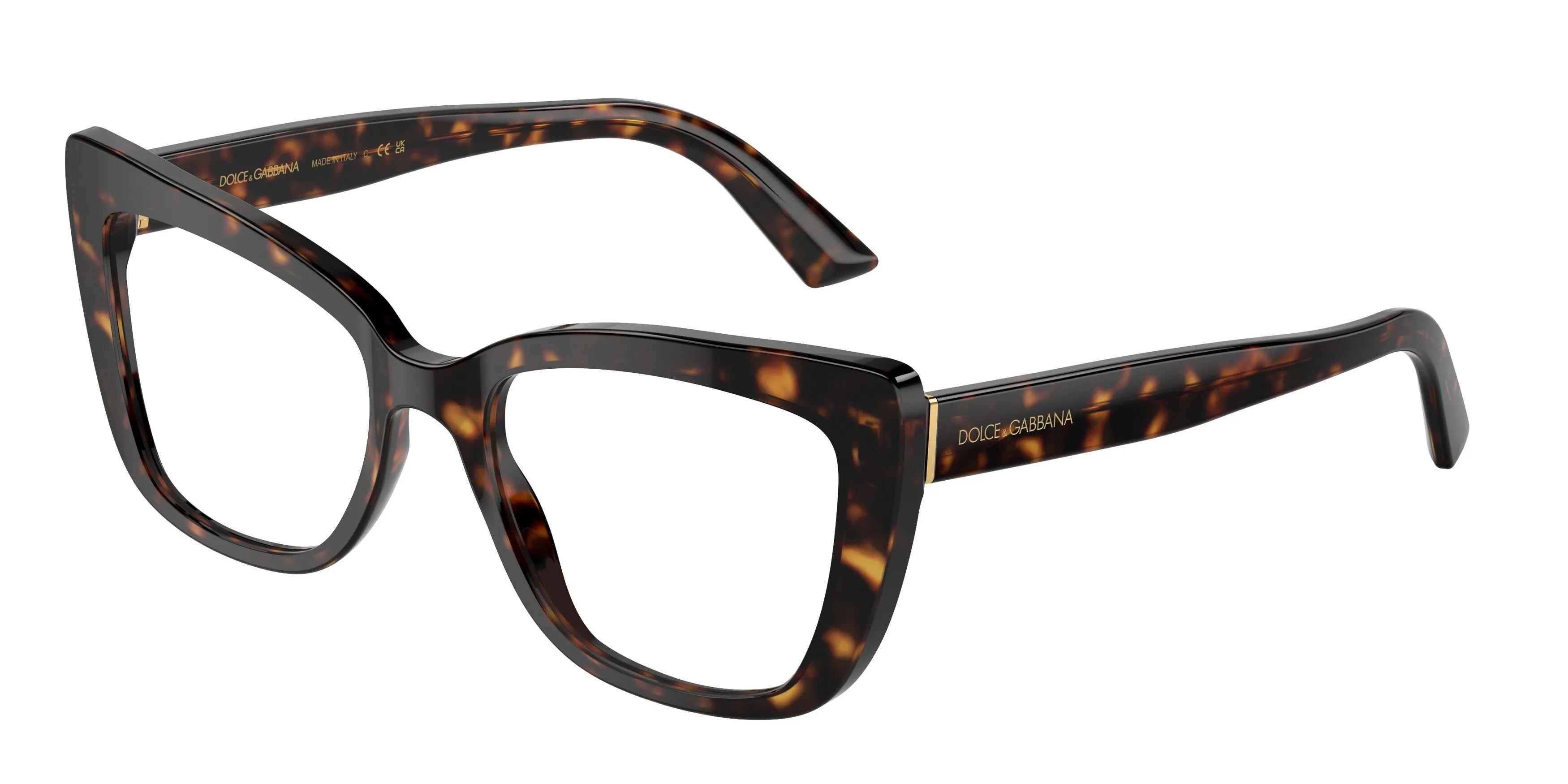 Dolce & Gabbana DG3308 502 Montature da vista Acetato Havana Cat Eye - immagine 1