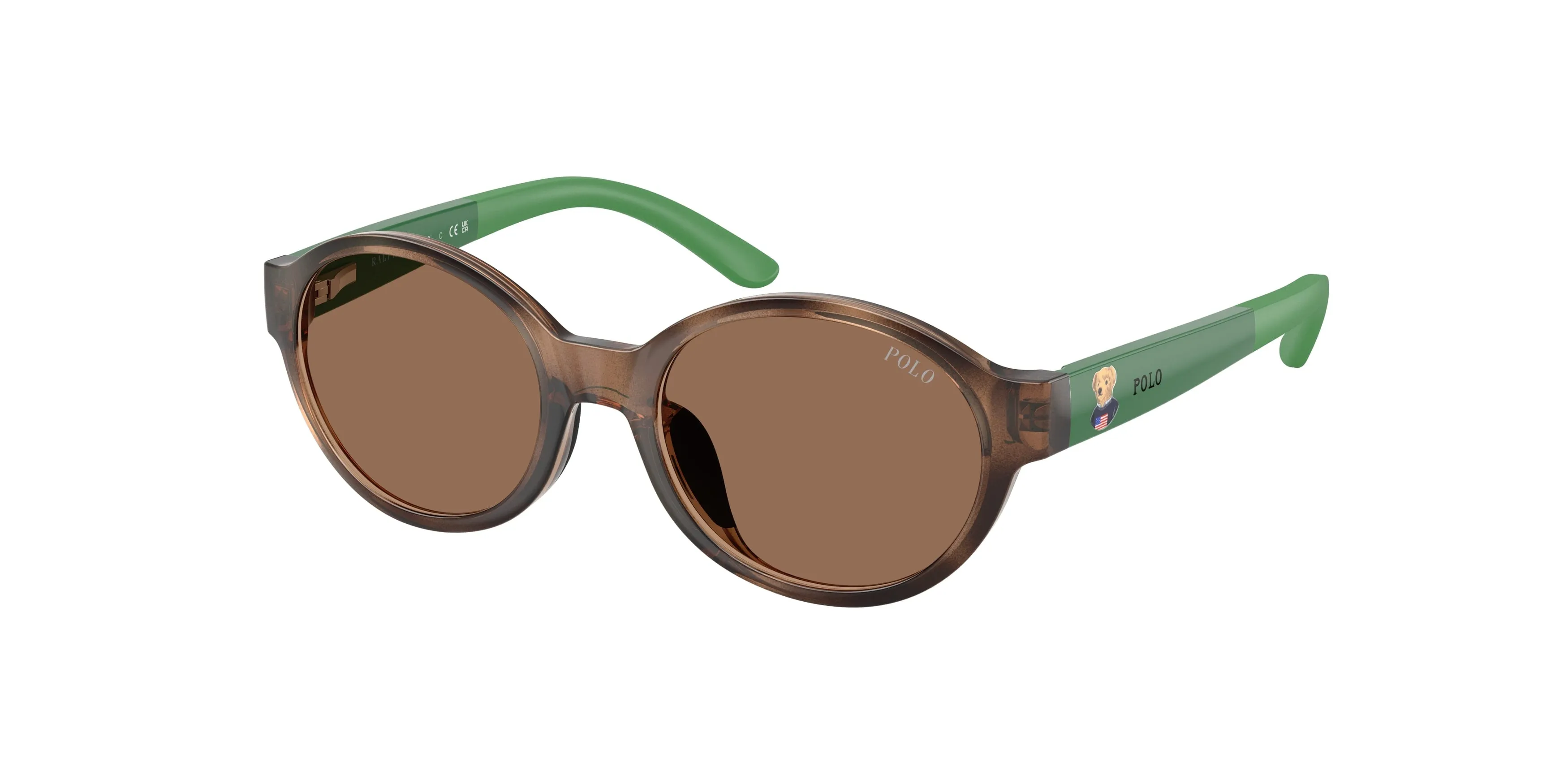 Polo Ralph Lauren PP9510U 597473 Occhiali da sole Iniettato Tartaruga Marrone Rotonda Normale - immagine 1
