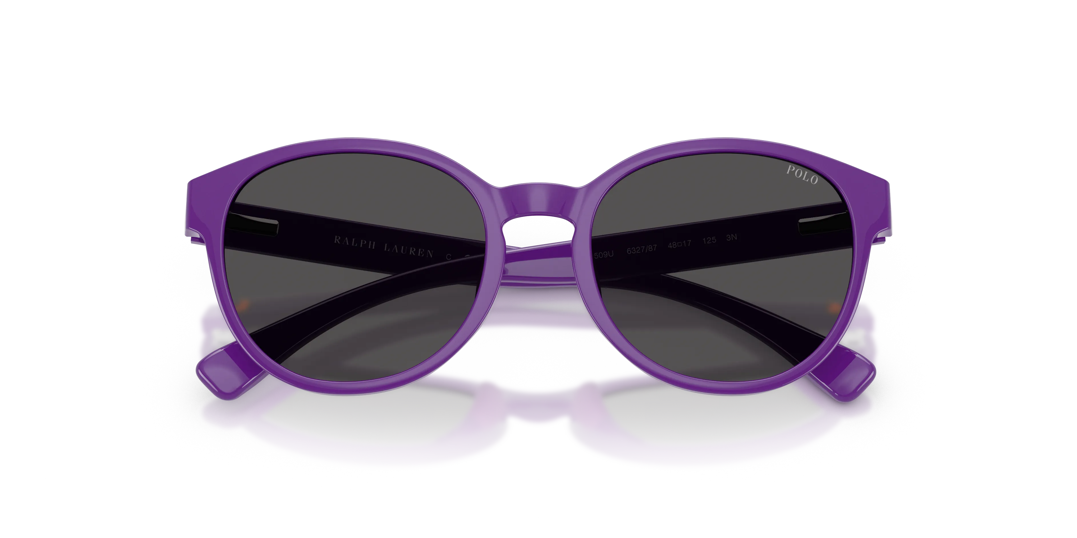 Polo Ralph Lauren PP9509U 632787 Occhiali da sole Iniettato Viola Grigio Pantos Normale - immagine 2