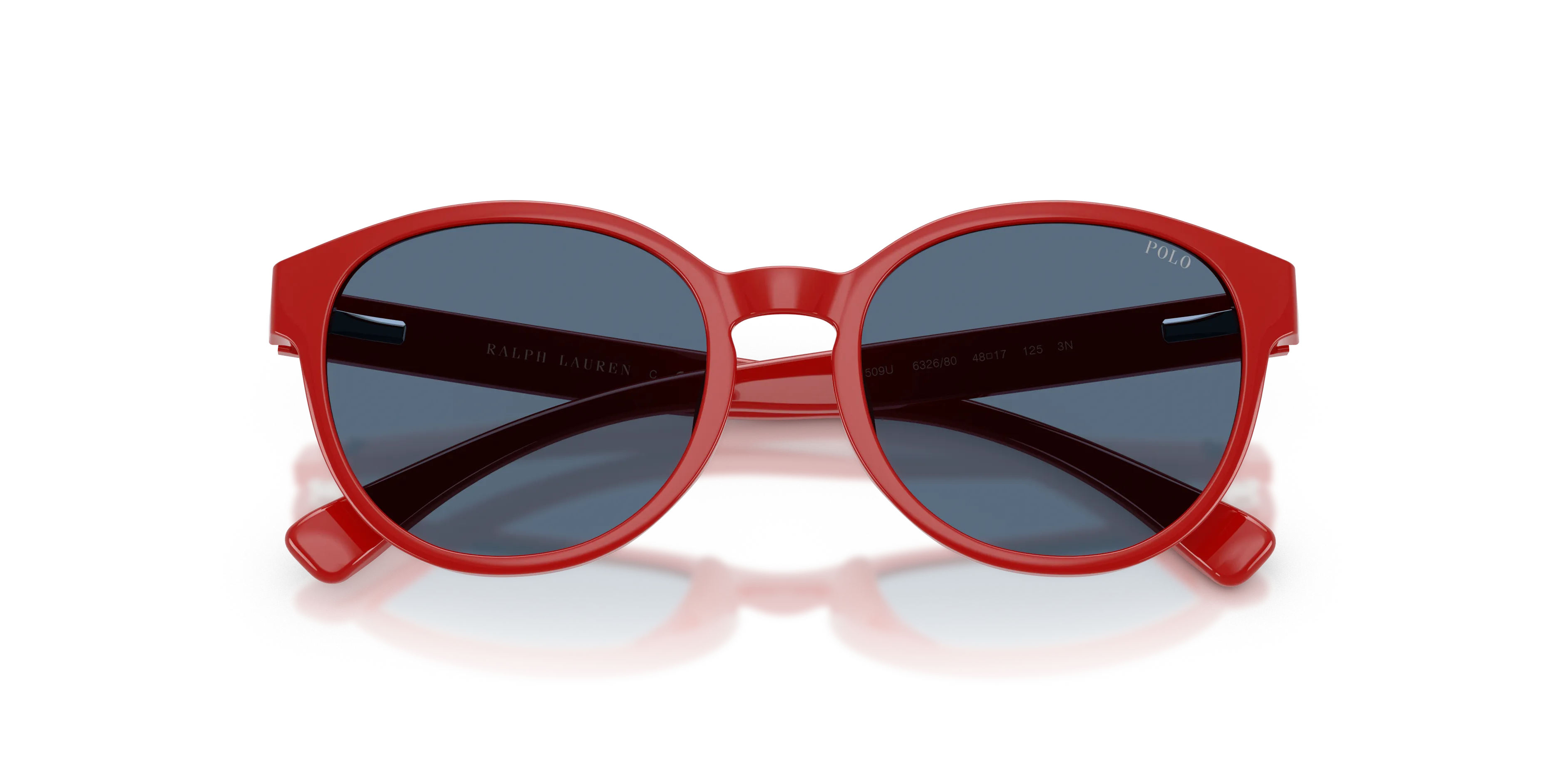 Polo Ralph Lauren PP9509U 632680 Occhiali da sole Iniettato Rosso Blu Pantos Normale - immagine 2