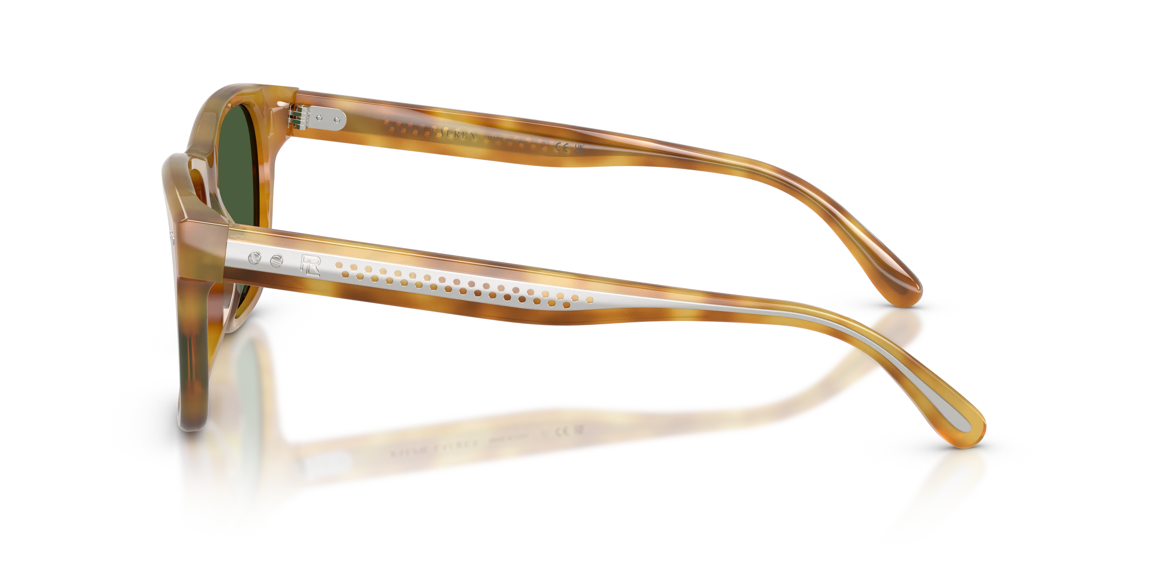 Ralph Lauren RL8239U 618571 Occhiali da sole Acetato Tartaruga Verde Squadrata Normale - immagine 4