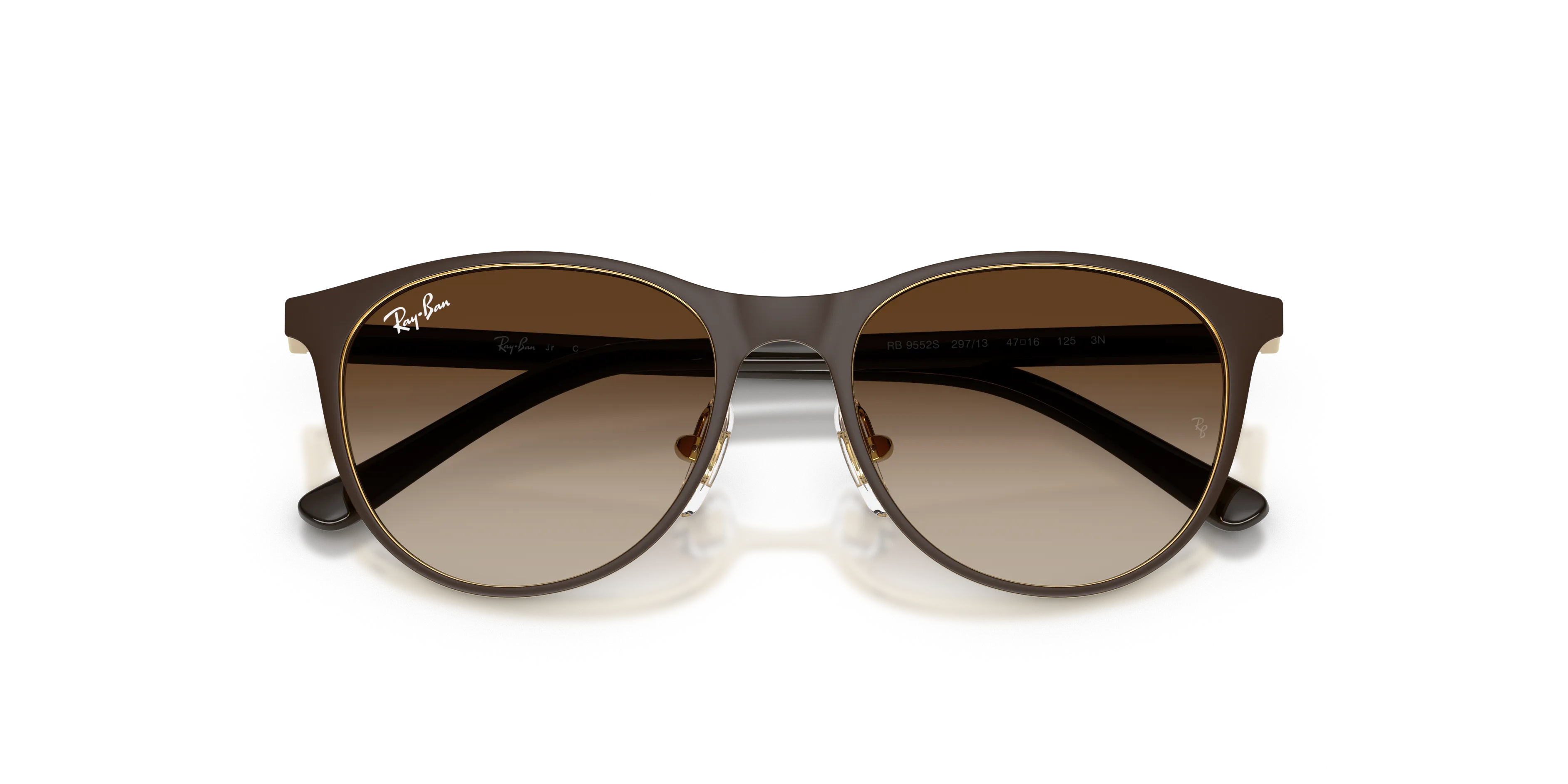 Ray - Ban RJ9552S 297/13 Occhiali da sole Metallo Marrone Marrone Pantos Normale Sfumato - immagine 2