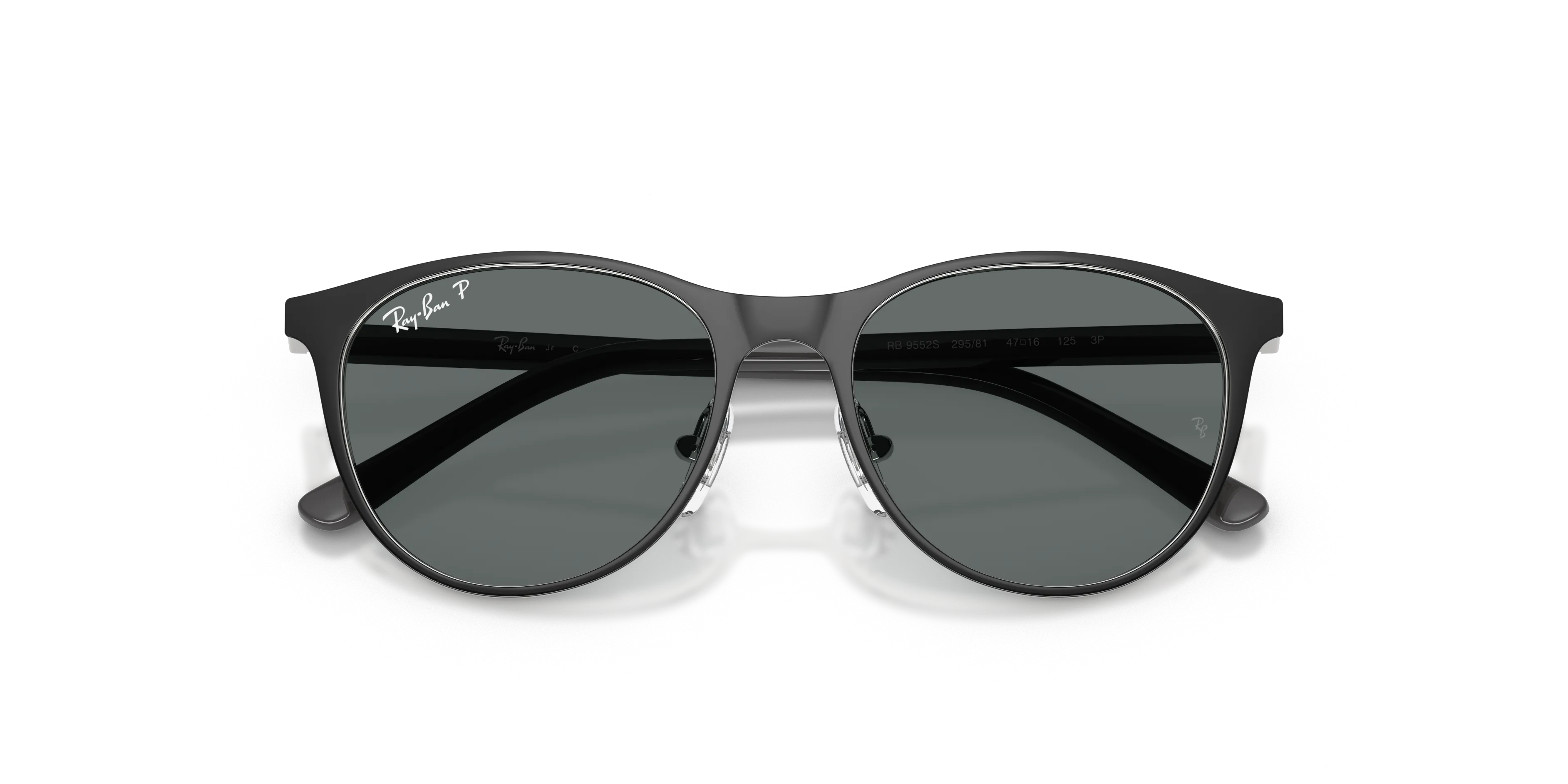 Ray - Ban RJ9552S 295/81 Occhiali da sole Metallo Nero Grigio Pantos Polarizzata - immagine 2