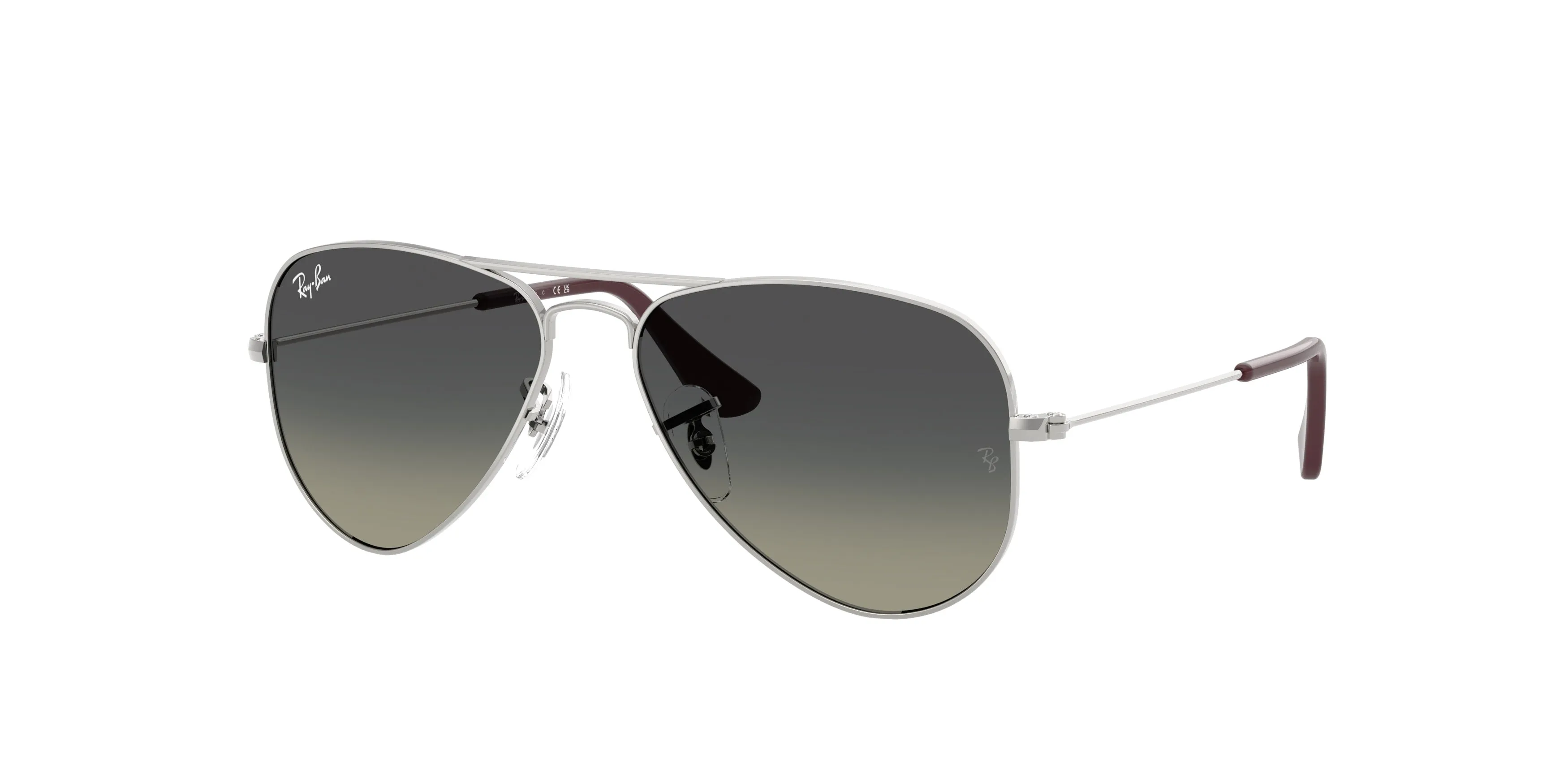 Ray - Ban RJ9506S JUNIOR AVIATOR 302/11 Occhiali da sole Metallo Argento Grigio Pilot Normale Sfumato - immagine 1