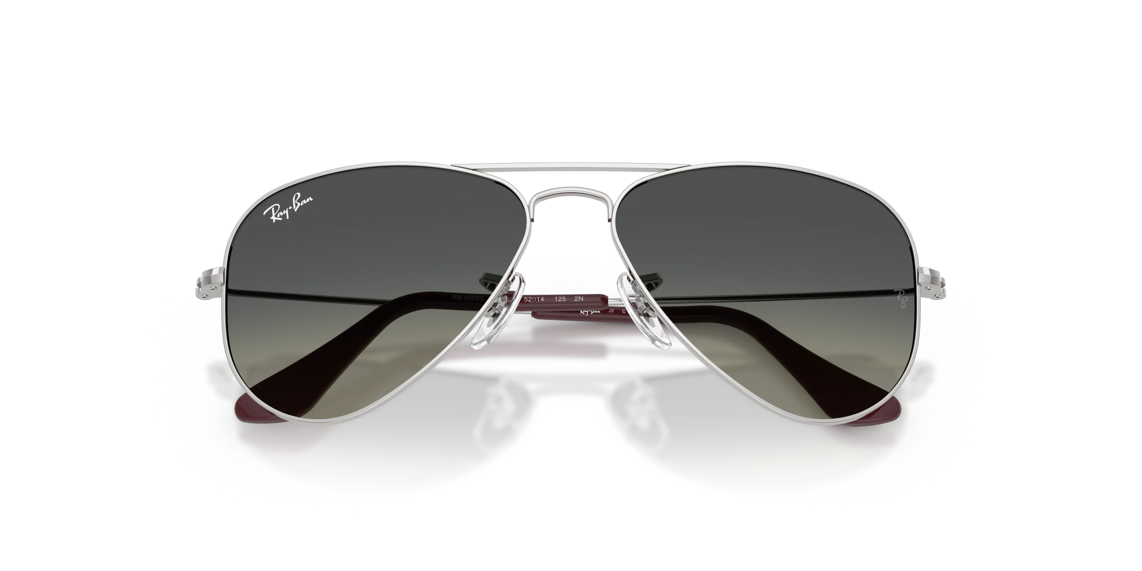 Ray - Ban RJ9506S JUNIOR AVIATOR 302/11 Occhiali da sole Metallo Argento Grigio Pilot Normale Sfumato - immagine 2