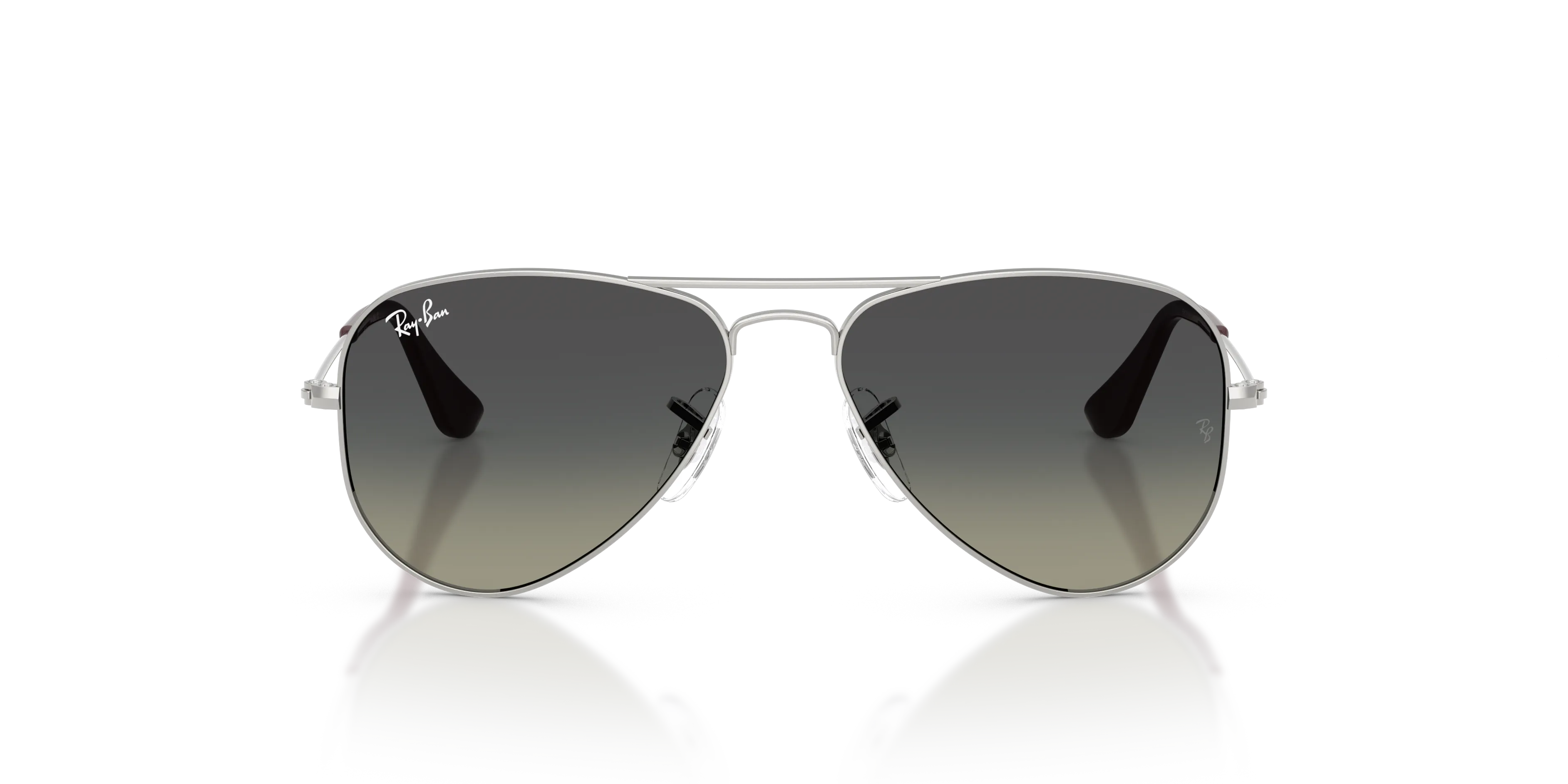 Ray - Ban RJ9506S JUNIOR AVIATOR 302/11 Occhiali da sole Metallo Argento Grigio Pilot Normale Sfumato - immagine 3