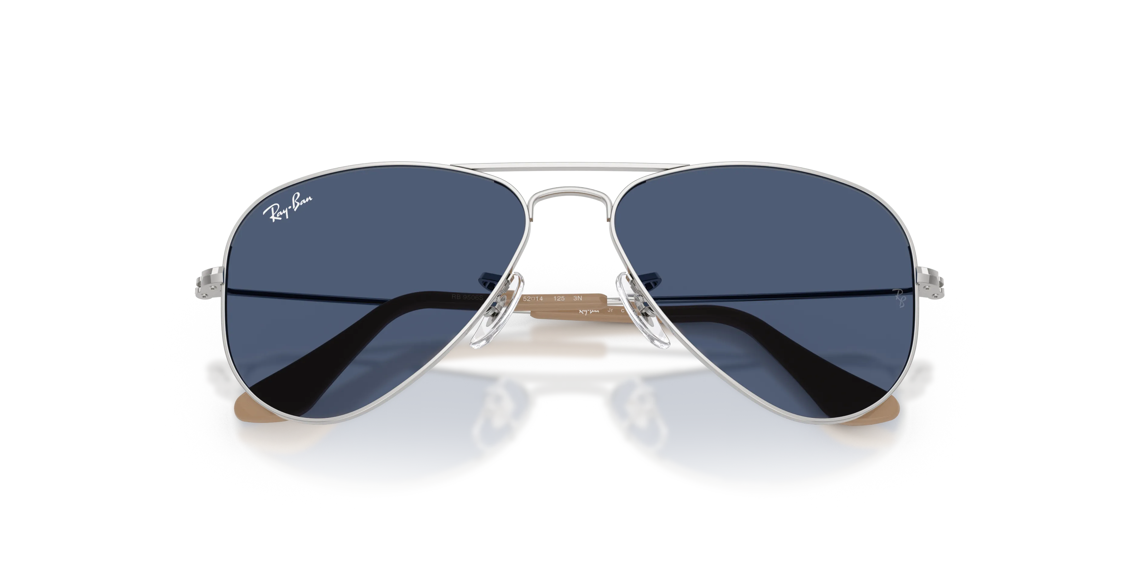 Ray - Ban RJ9506S JUNIOR AVIATOR 301/80 Occhiali da sole bambino Metallo Argento Blu Pilot Normale - immagine 2