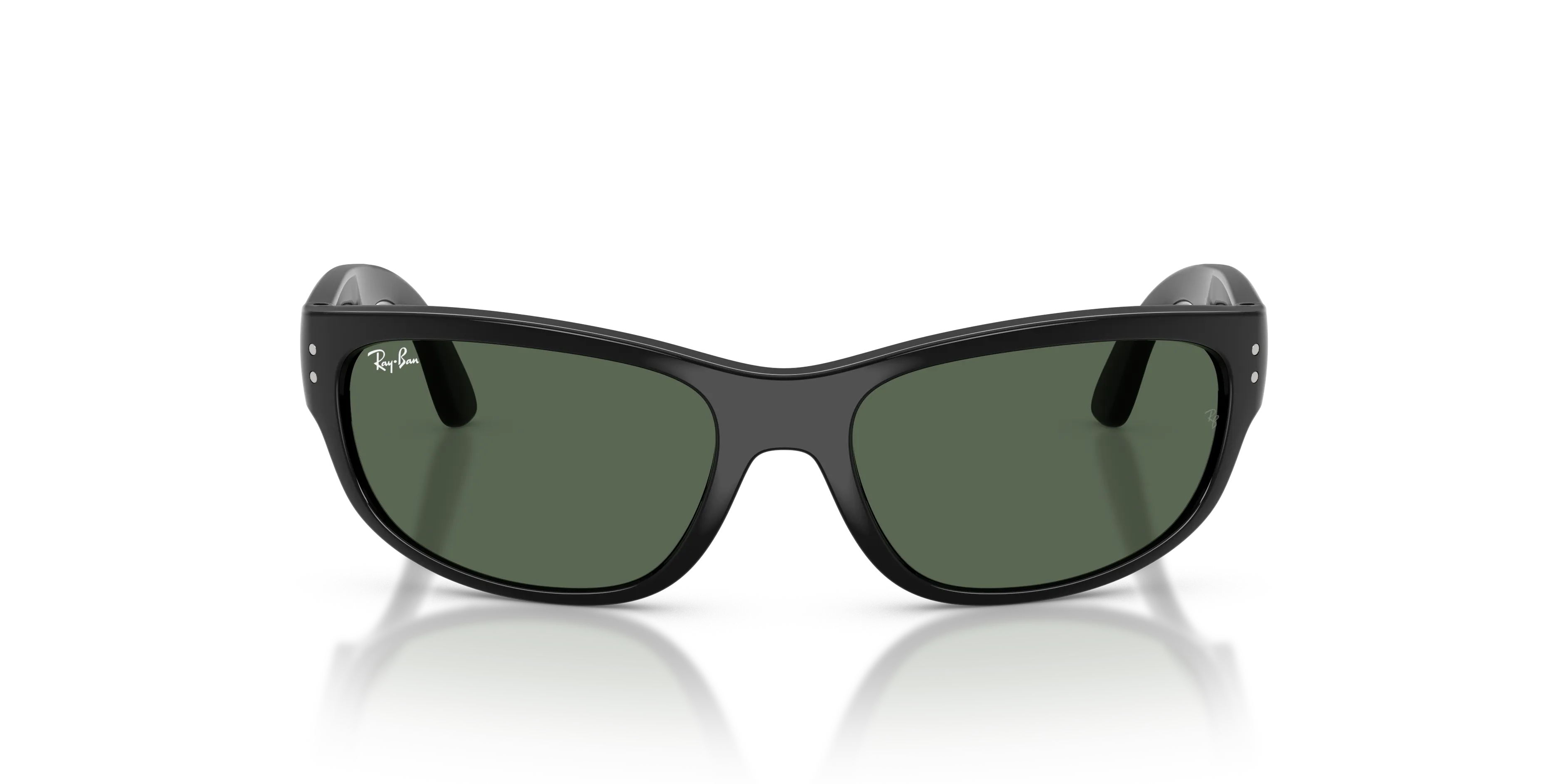 Ray - Ban RJ9189S 100/71 Occhiali da sole Iniettato Nero Verde Pillow Normale - immagine 3
