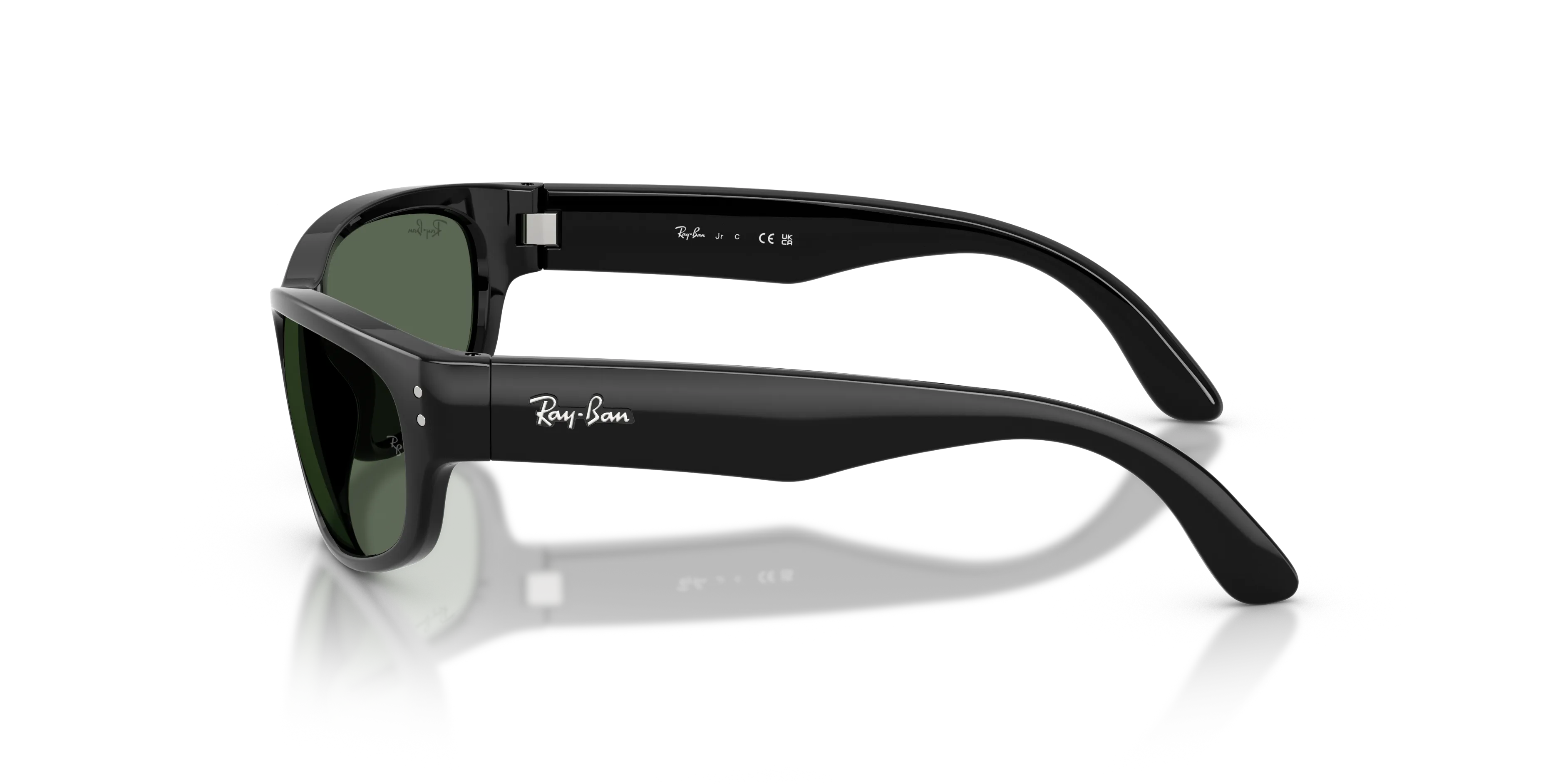 Ray - Ban RJ9189S 100/71 Occhiali da sole Iniettato Nero Verde Pillow Normale - immagine 4