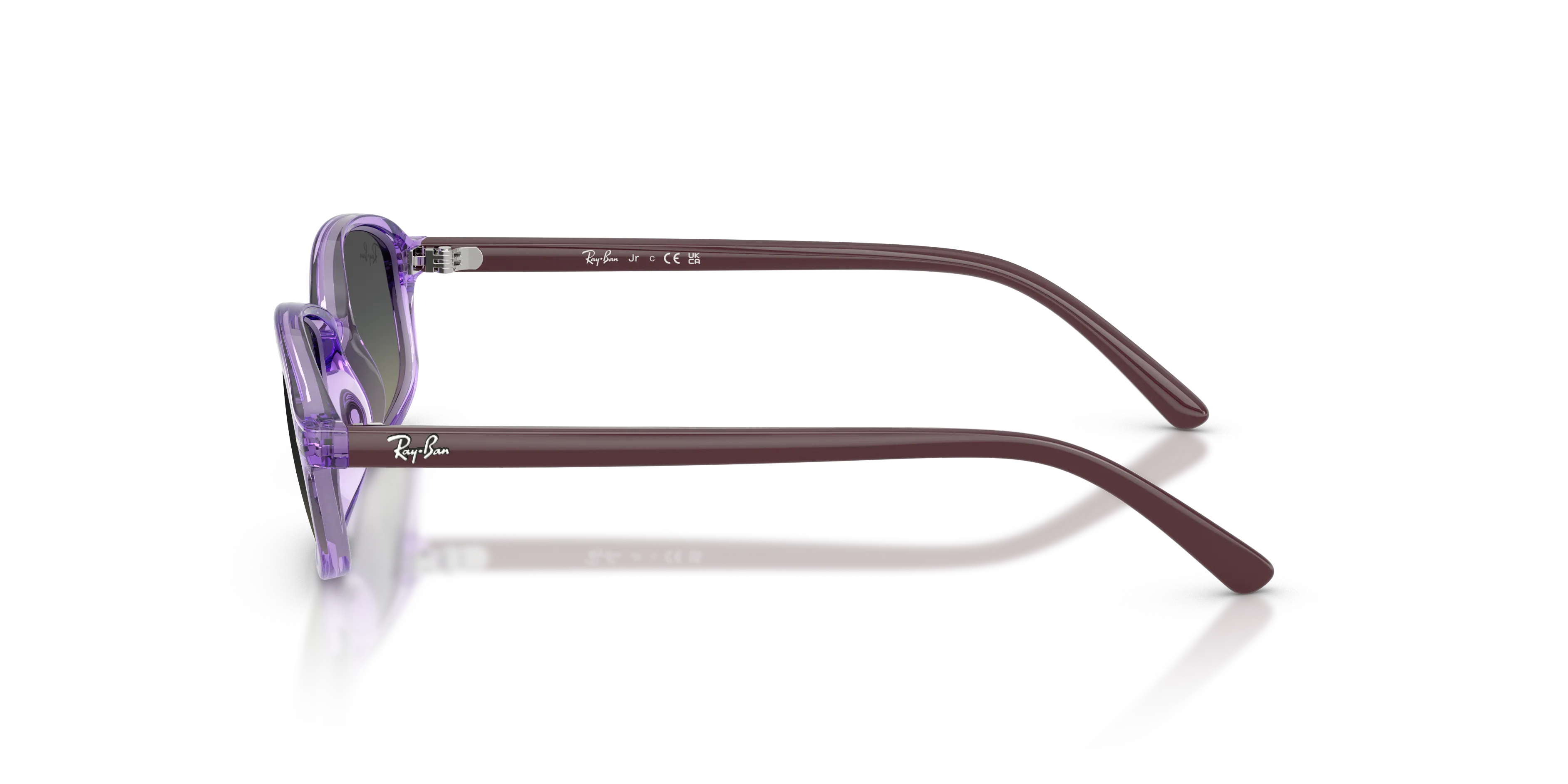 Ray - Ban RJ9132S 719911 Occhiali da sole bambino Nylon Viola Grigio Geometrica Normale Sfumato - immagine 4