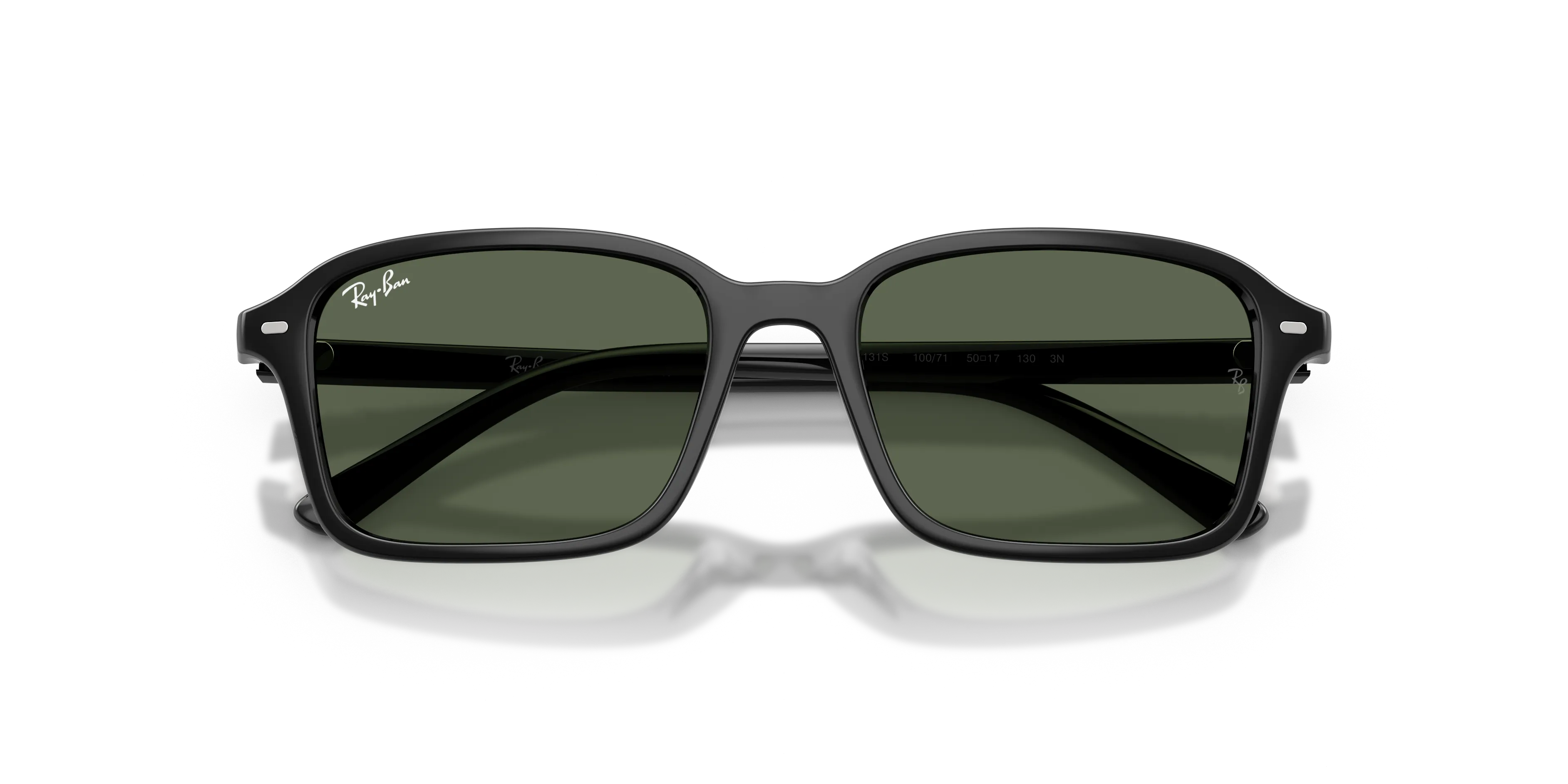 Ray - Ban RJ9131S 100/71 Occhiali da sole bambino Nylon Nero Verde Squadrata Normale - immagine 2