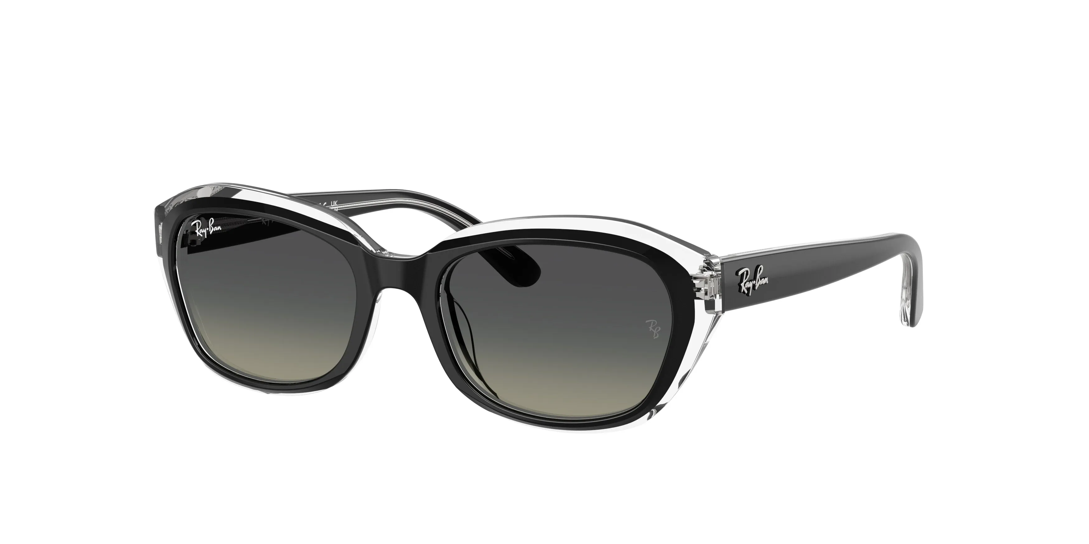 Ray - Ban RJ9081S 715811 Occhiali da sole Acetato Nero Grigio Geometrica Normale Sfumato - immagine 1