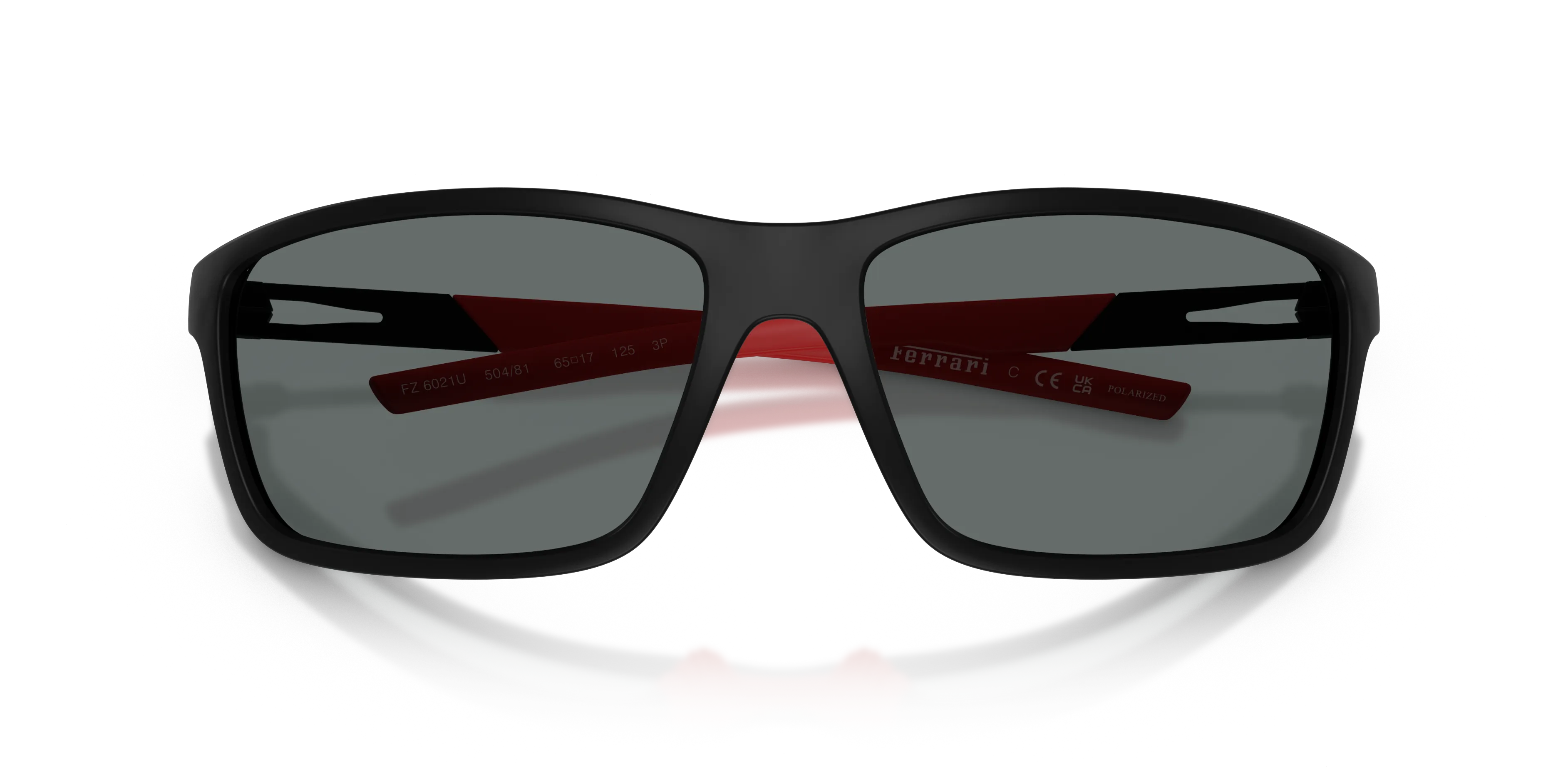 Ferrari Scuderia FZ6021U 504/81 Occhiali da sole Iniettato Nero Grigio Pillow Polarizzata - immagine 2