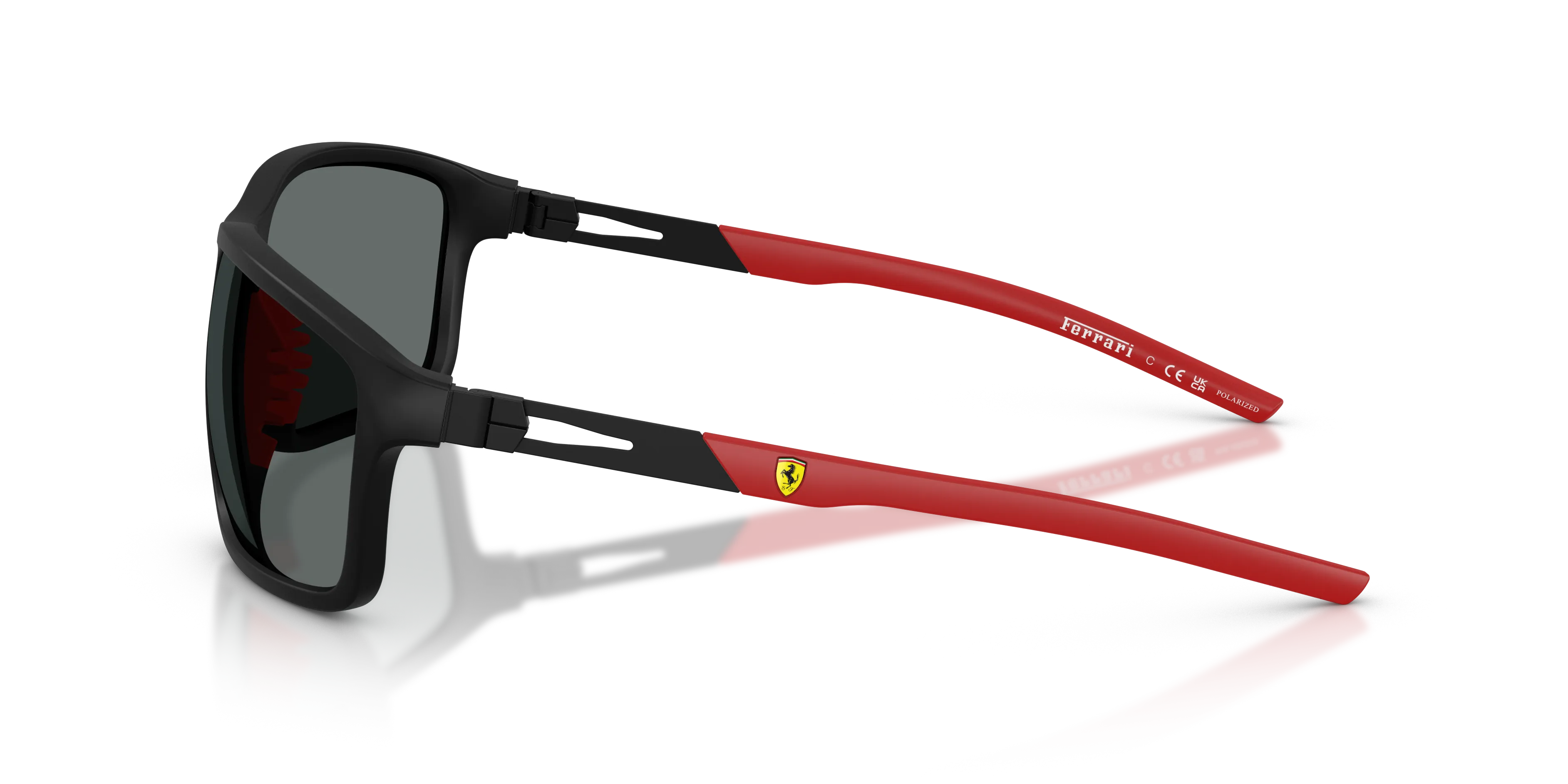 Ferrari Scuderia FZ6021U 504/81 Occhiali da sole Iniettato Nero Grigio Pillow Polarizzata - immagine 4