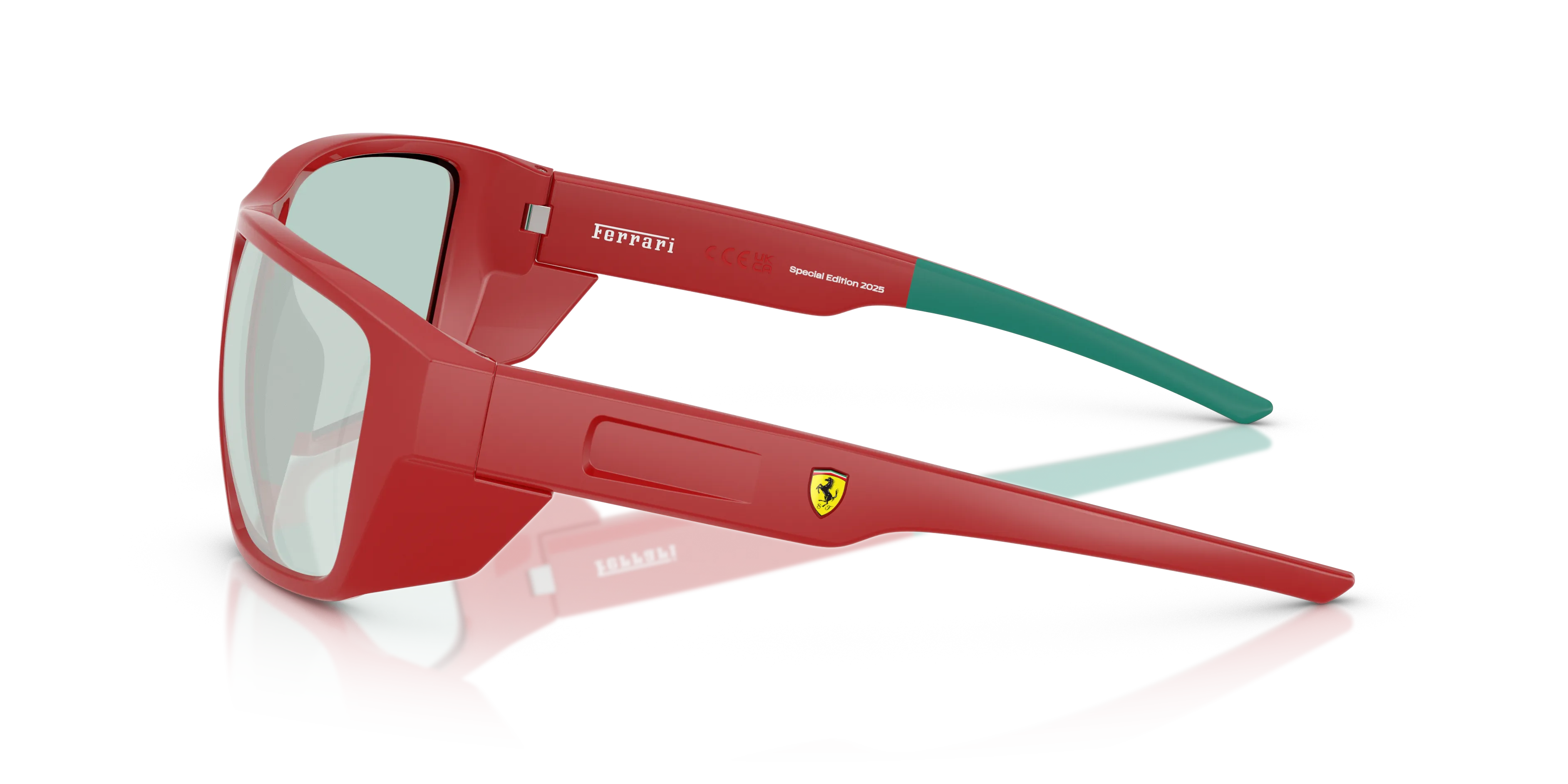 Ferrari Scuderia FZ6012U 526/65 Occhiali da sole Iniettato Rosso Blu Squadrata Normale - immagine 4