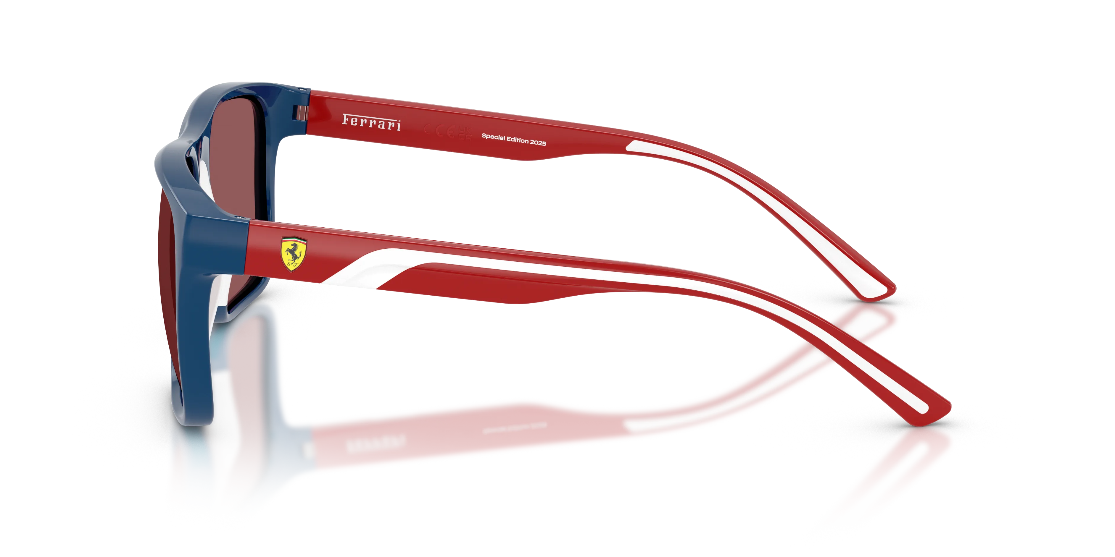 Ferrari Scuderia FZ6002U 533/1E Occhiali da sole Iniettato Blu Bordeaux Squadrata Normale - immagine 4