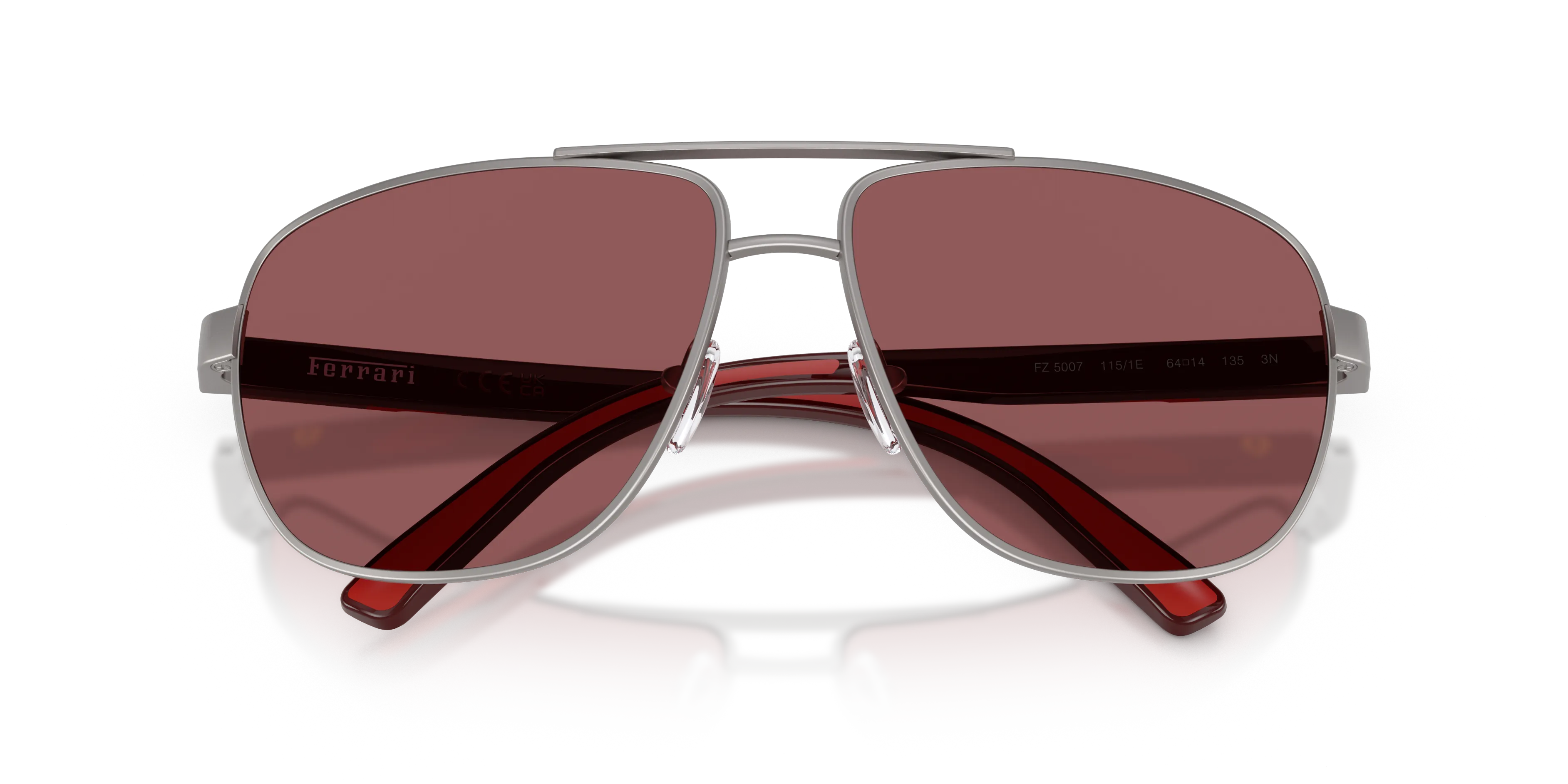 Ferrari Scuderia FZ5007 115/1E Occhiali da sole Metallo Grigio Rosso Pillow Normale - immagine 2